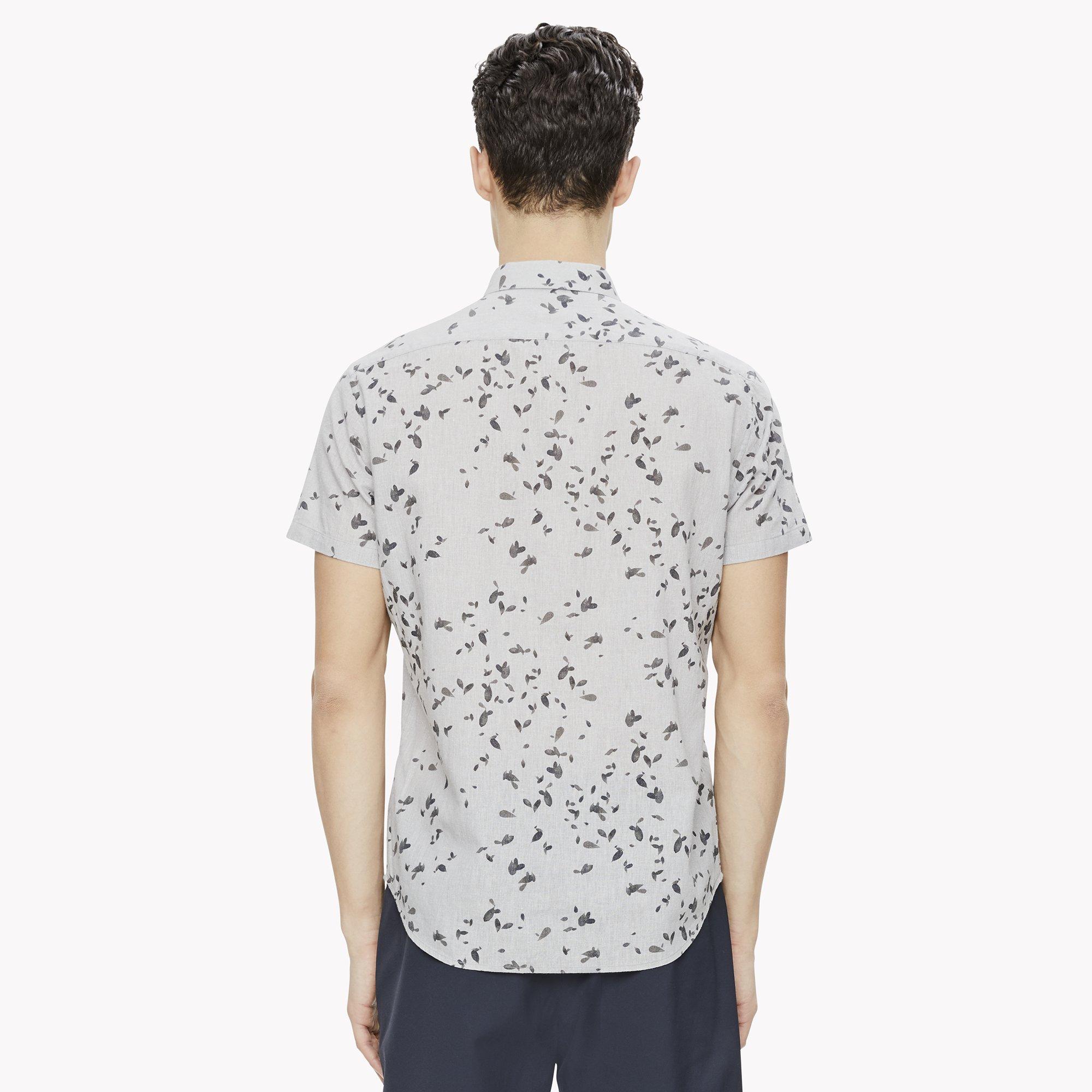 Leaf Print Short-Sleeve Shirt