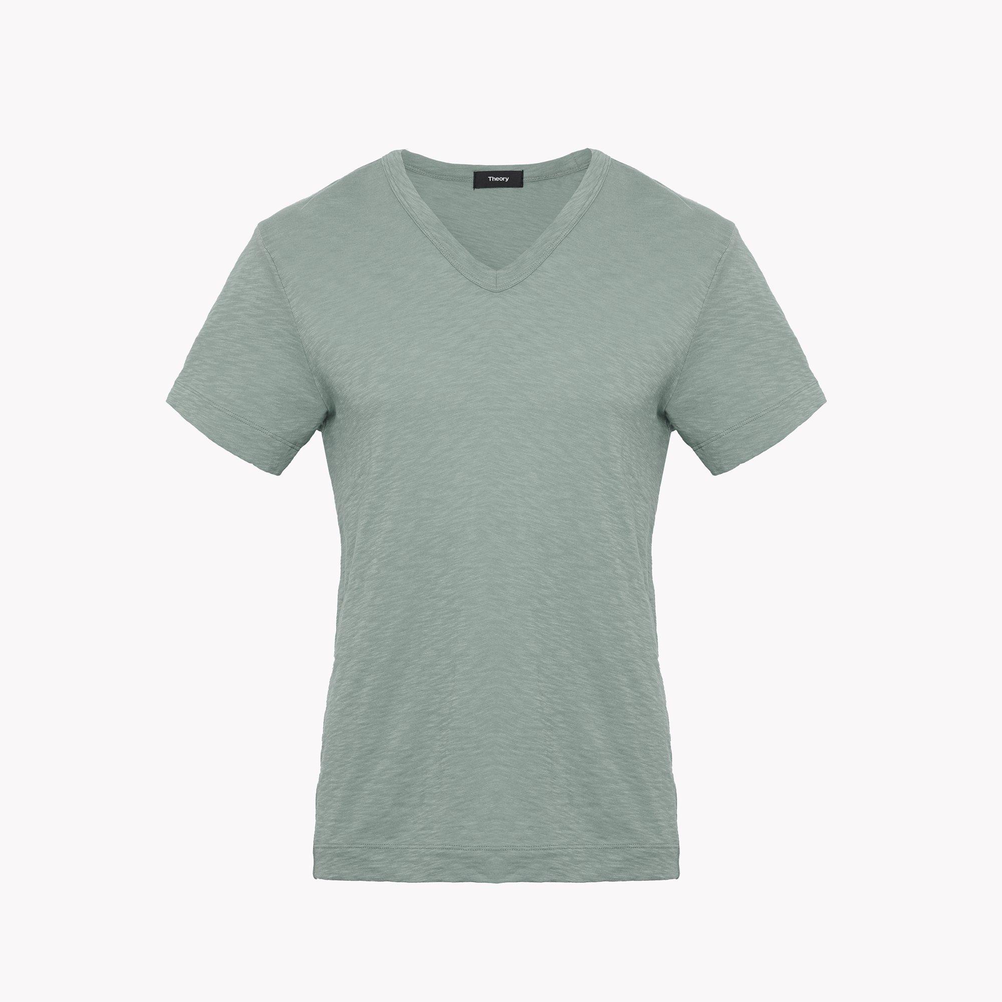 Slub Cotton V-Neck Tee