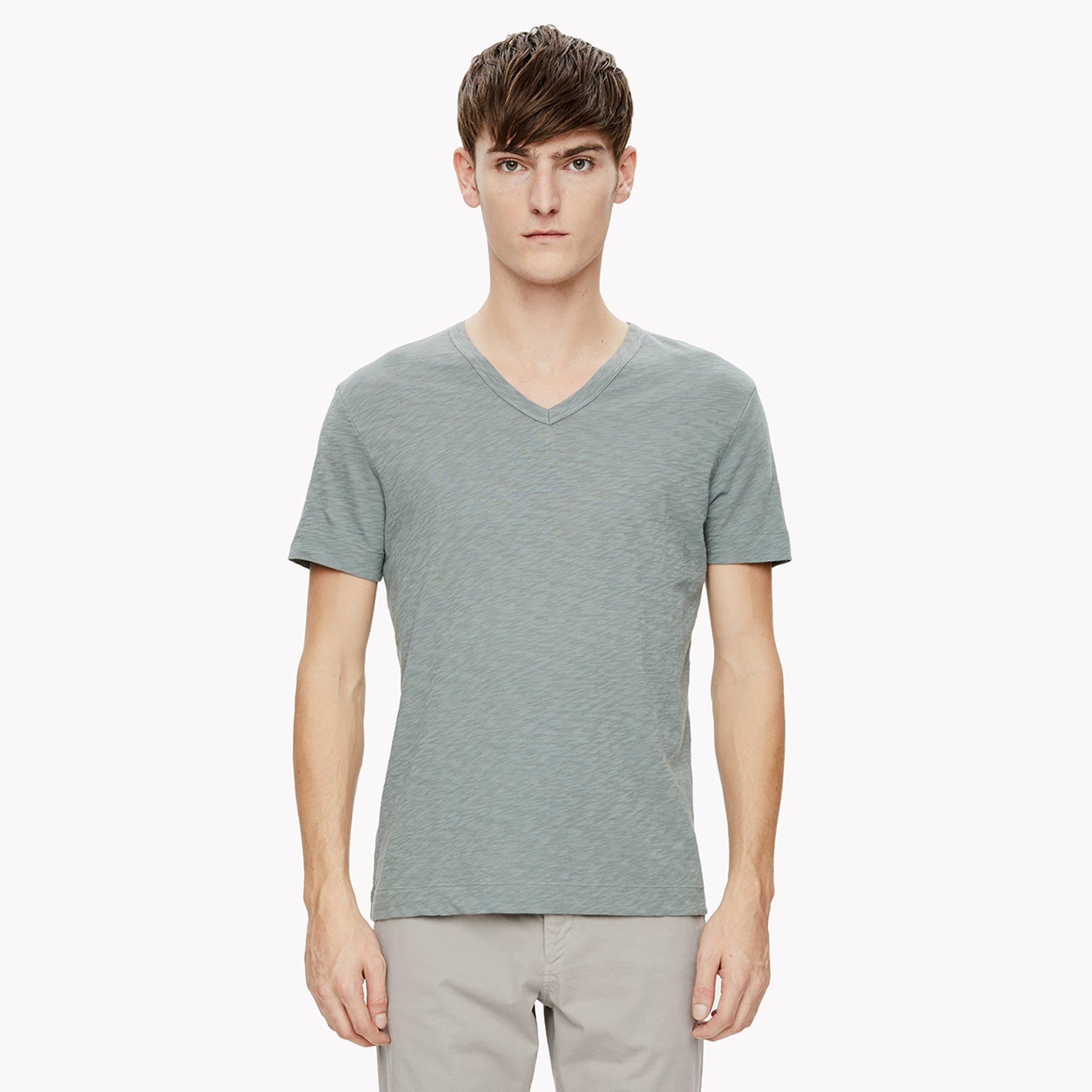 Slub Cotton V-Neck Tee