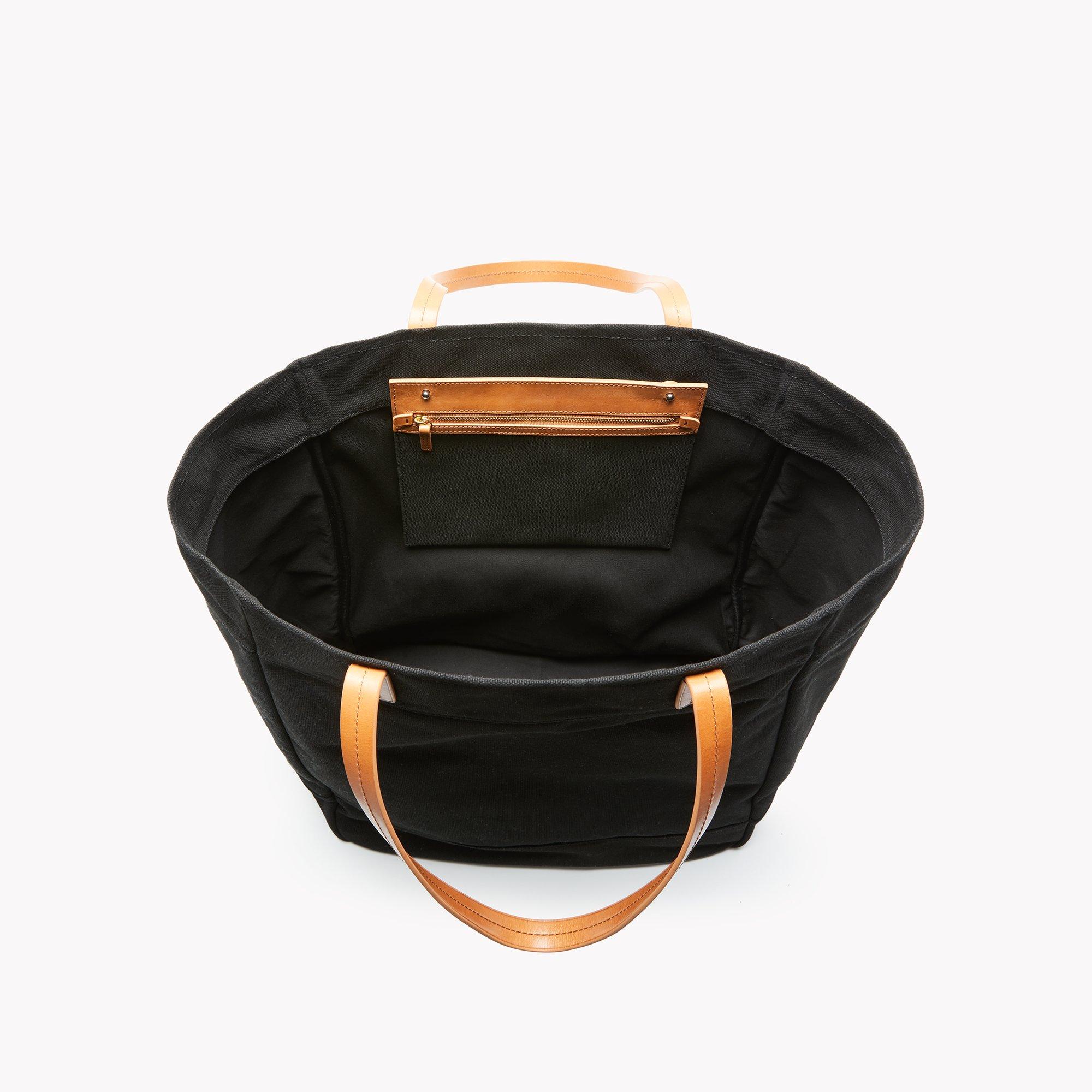 Los Angeles Box Tote in Canvas and Leather