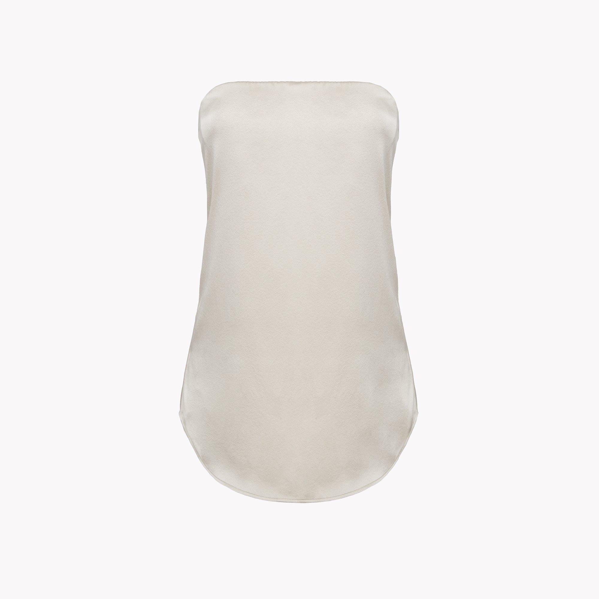 Satin Strapless Top
