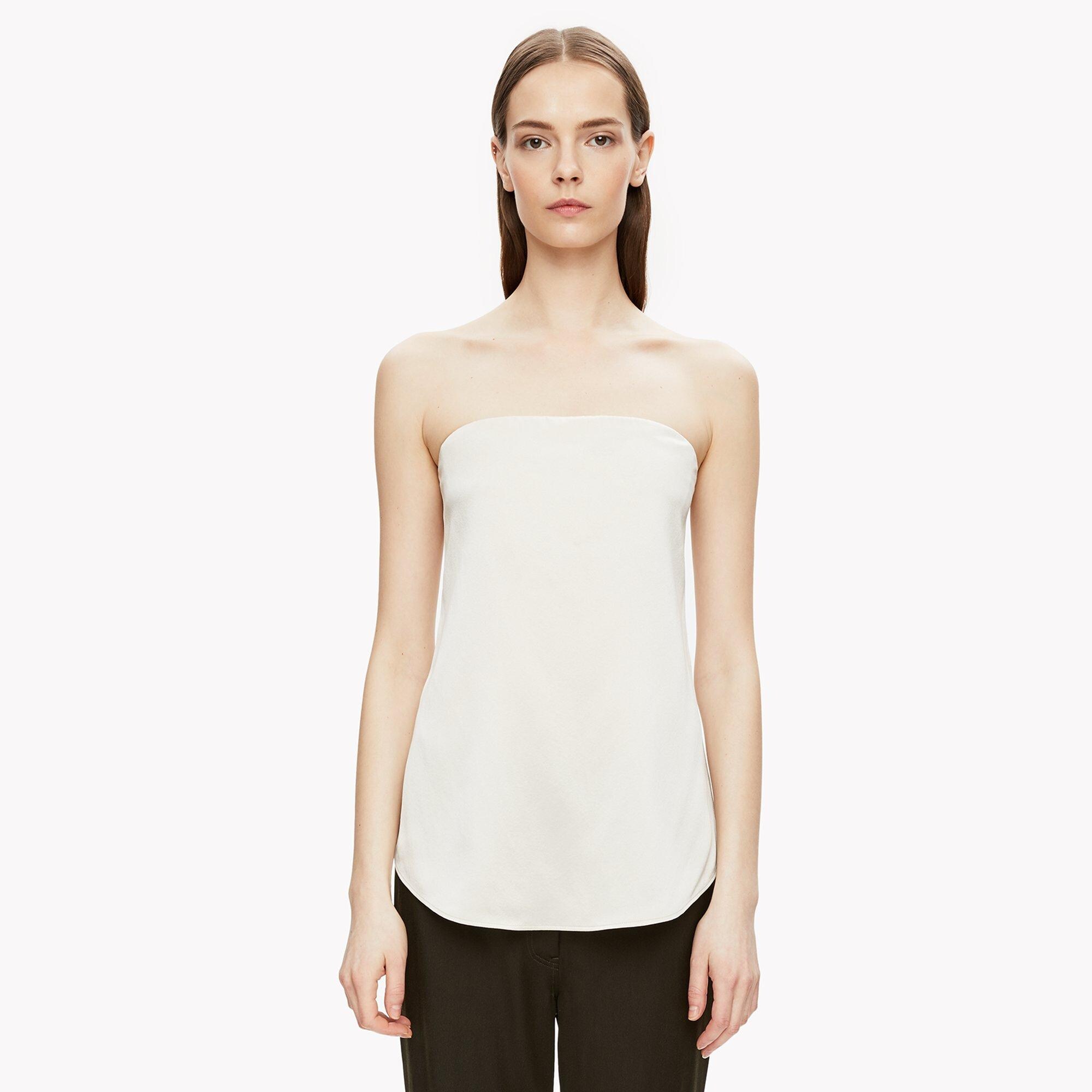 Satin Strapless Top