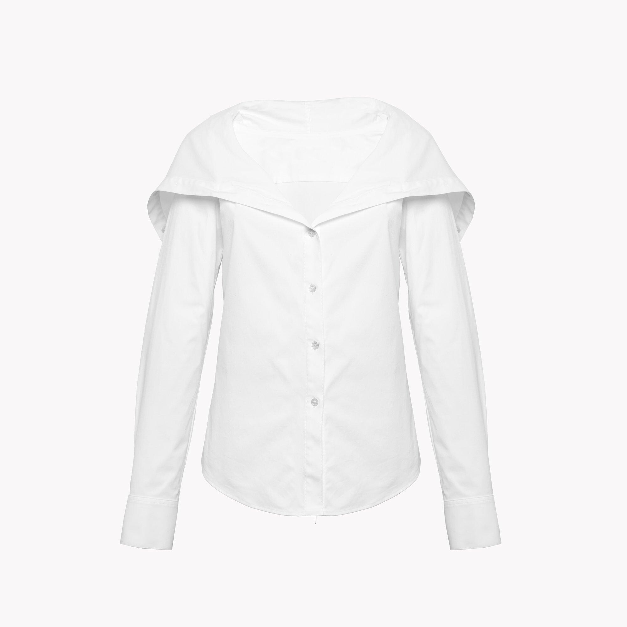 Draped Collar Shirt