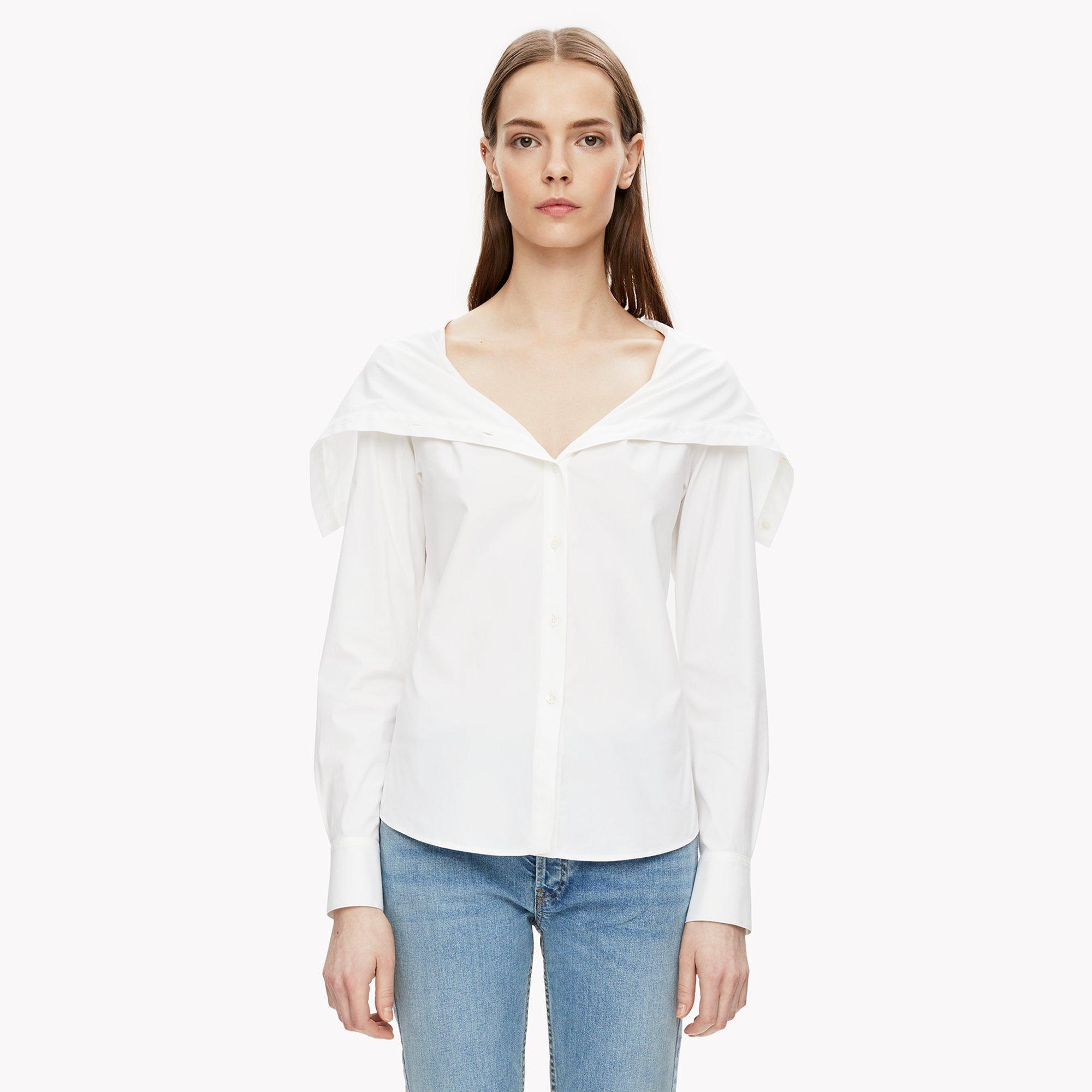 Draped Collar Shirt