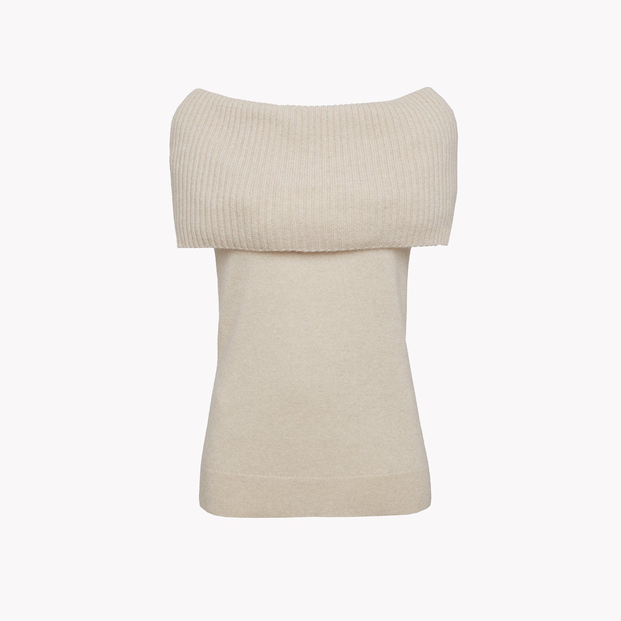 Off-The-Shoulder Cashmere Top