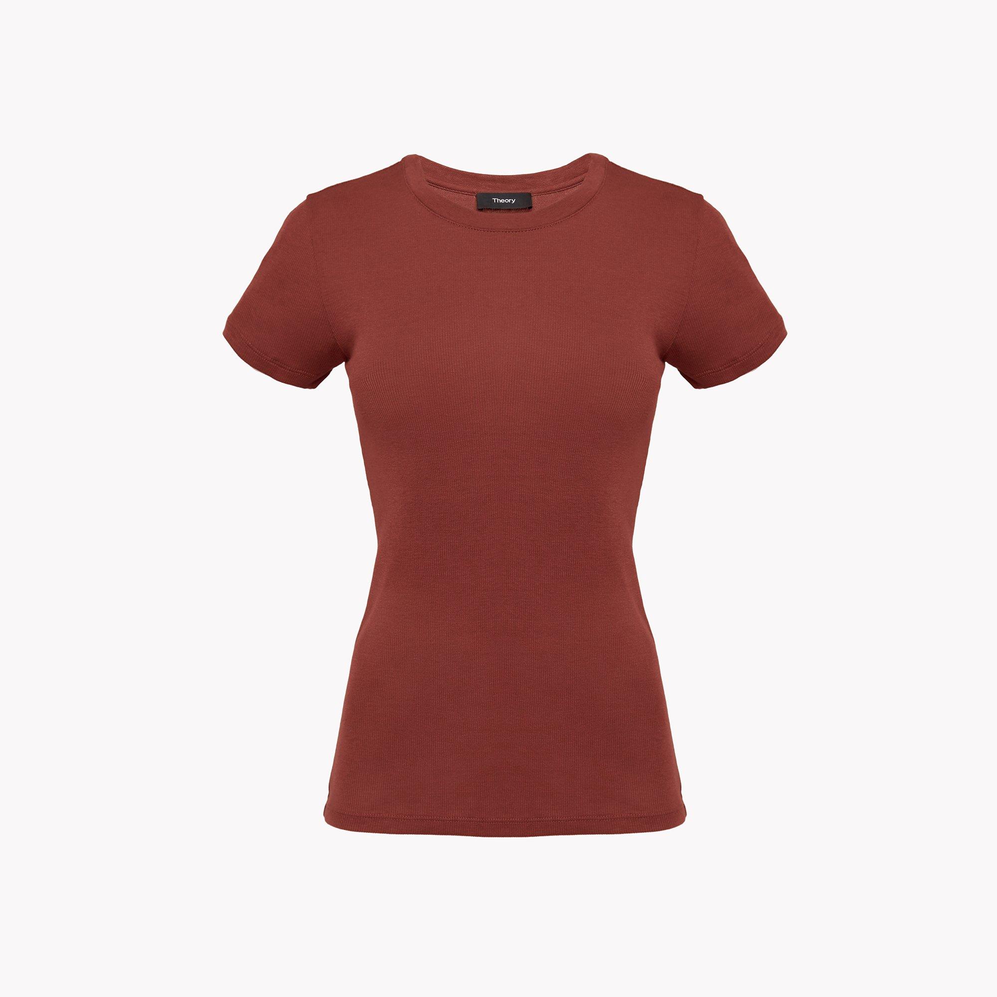 Ribbed Cotton Short-Sleeve Tee