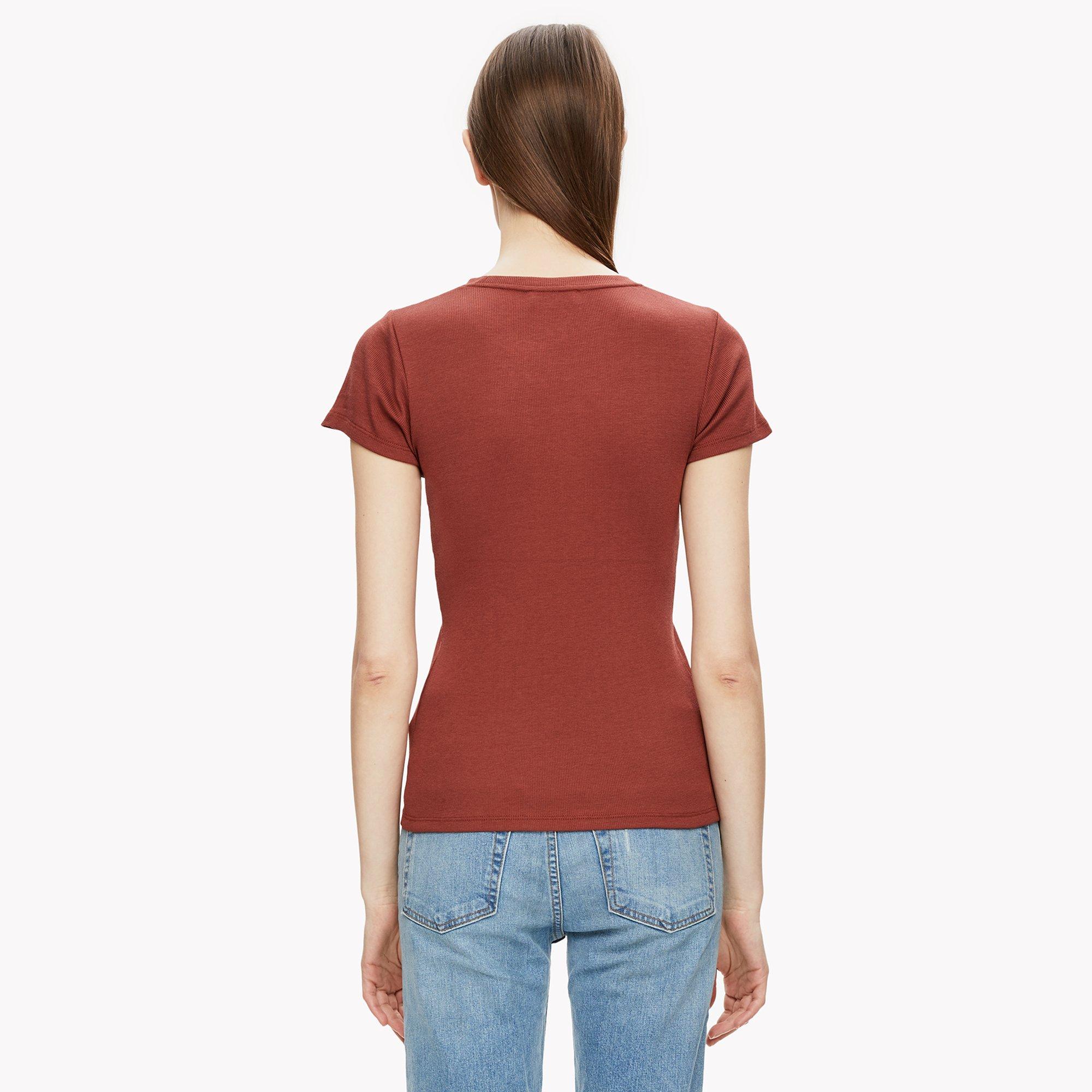 Ribbed Cotton Short-Sleeve Tee