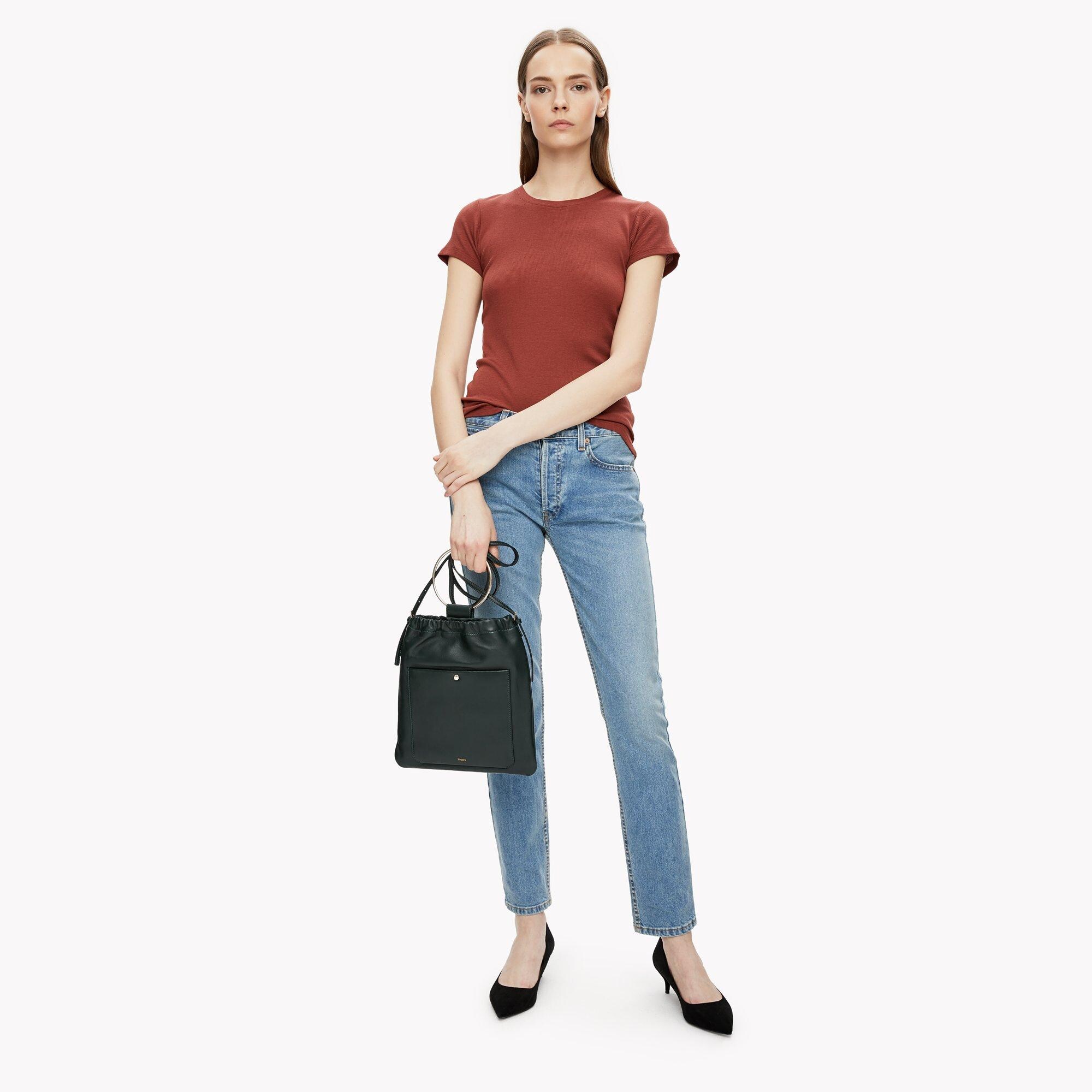 Ribbed Cotton Short-Sleeve Tee