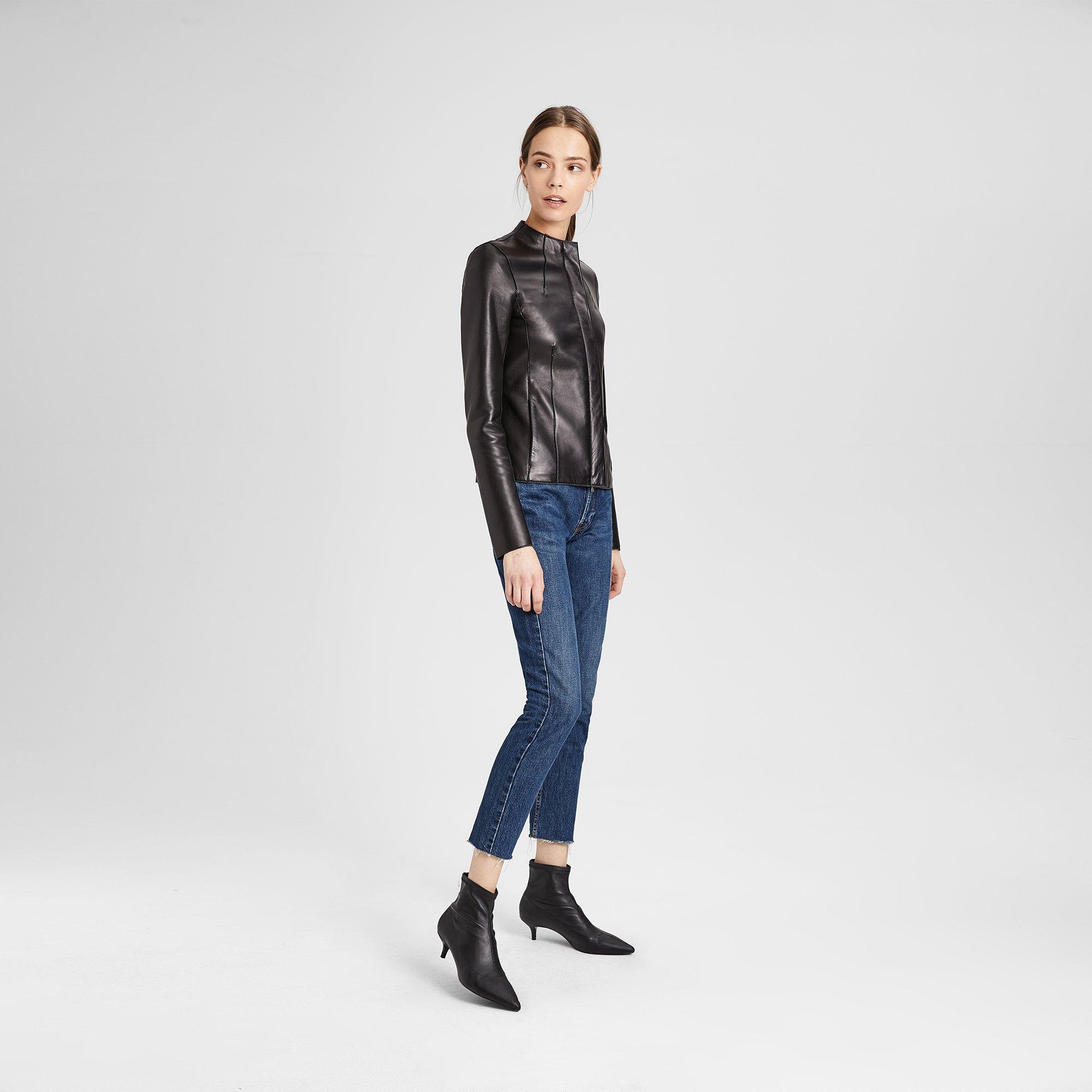 Leather Mock Jacket