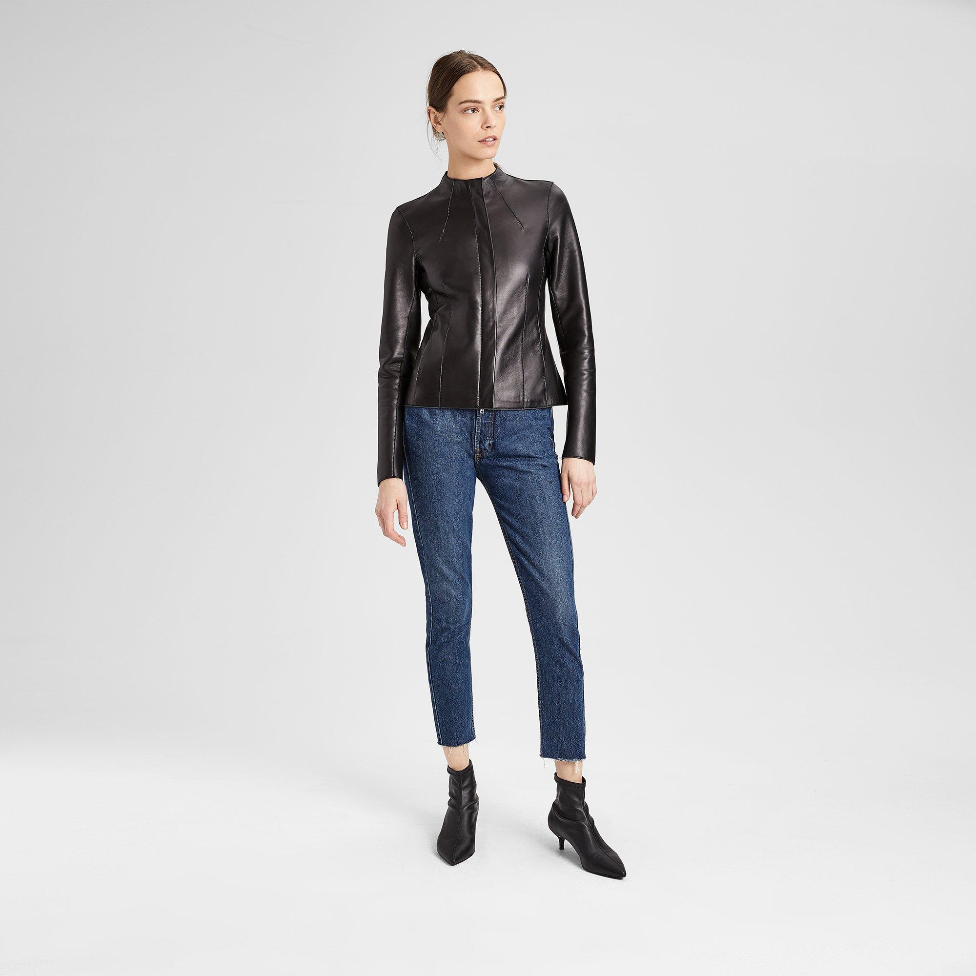 Leather Mock Jacket