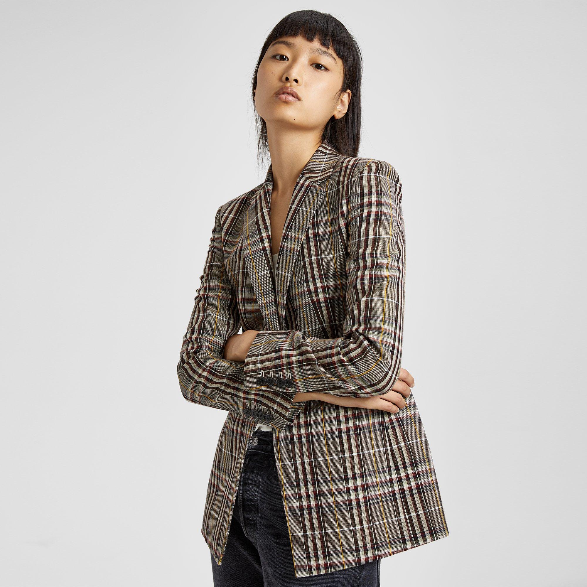 Theory plaid power jacket hot sale