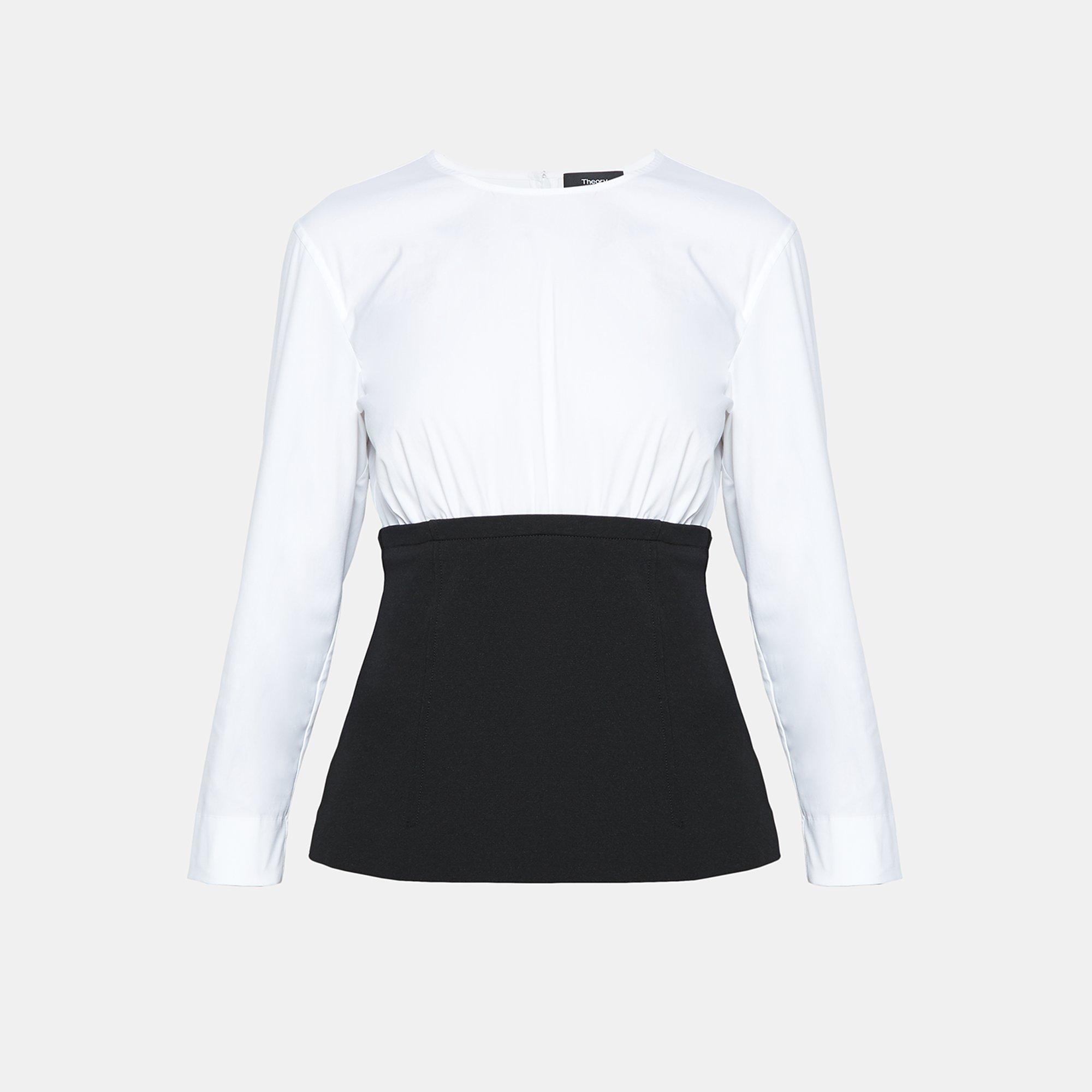 Mixed Woven Corset Top