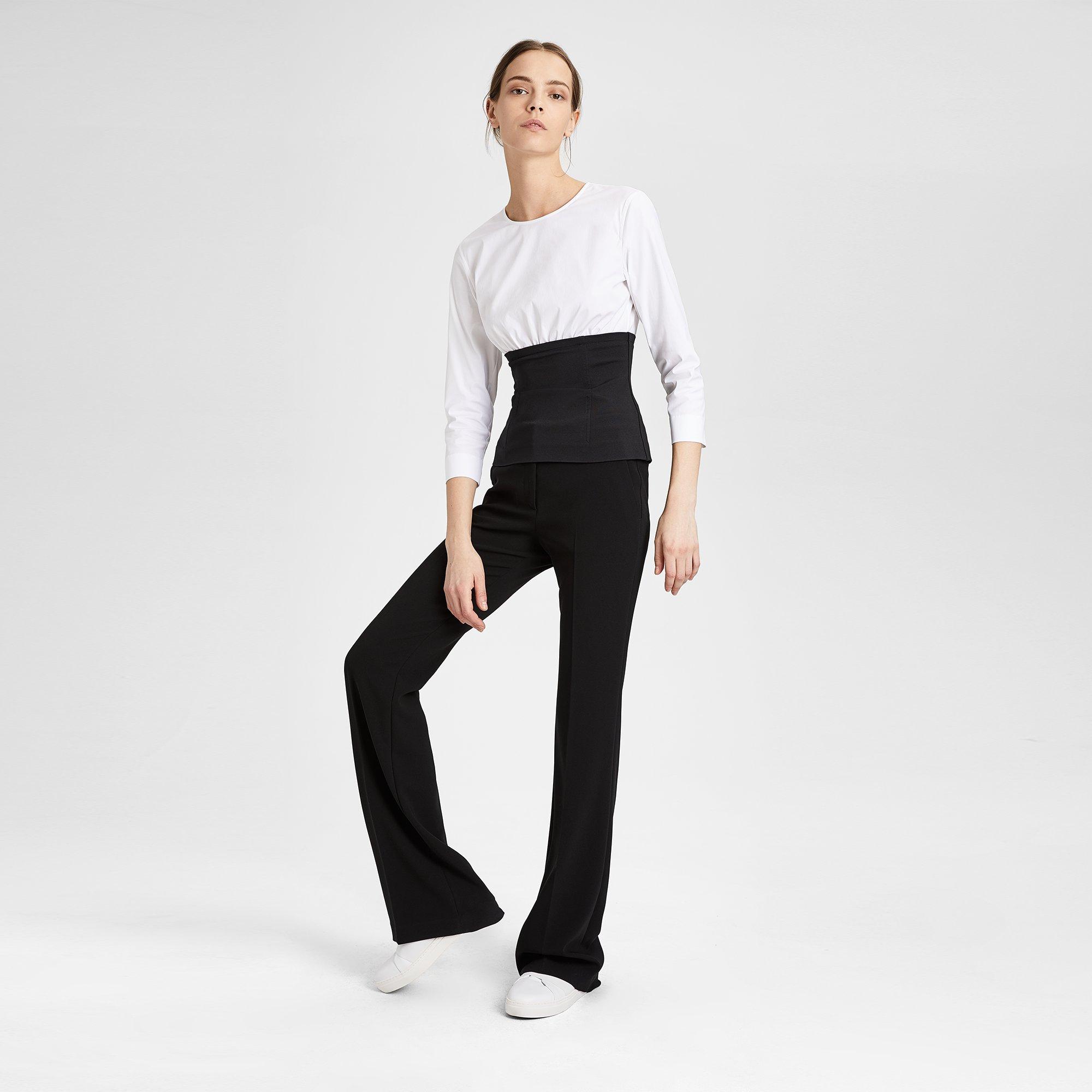 Mixed Woven Corset Top