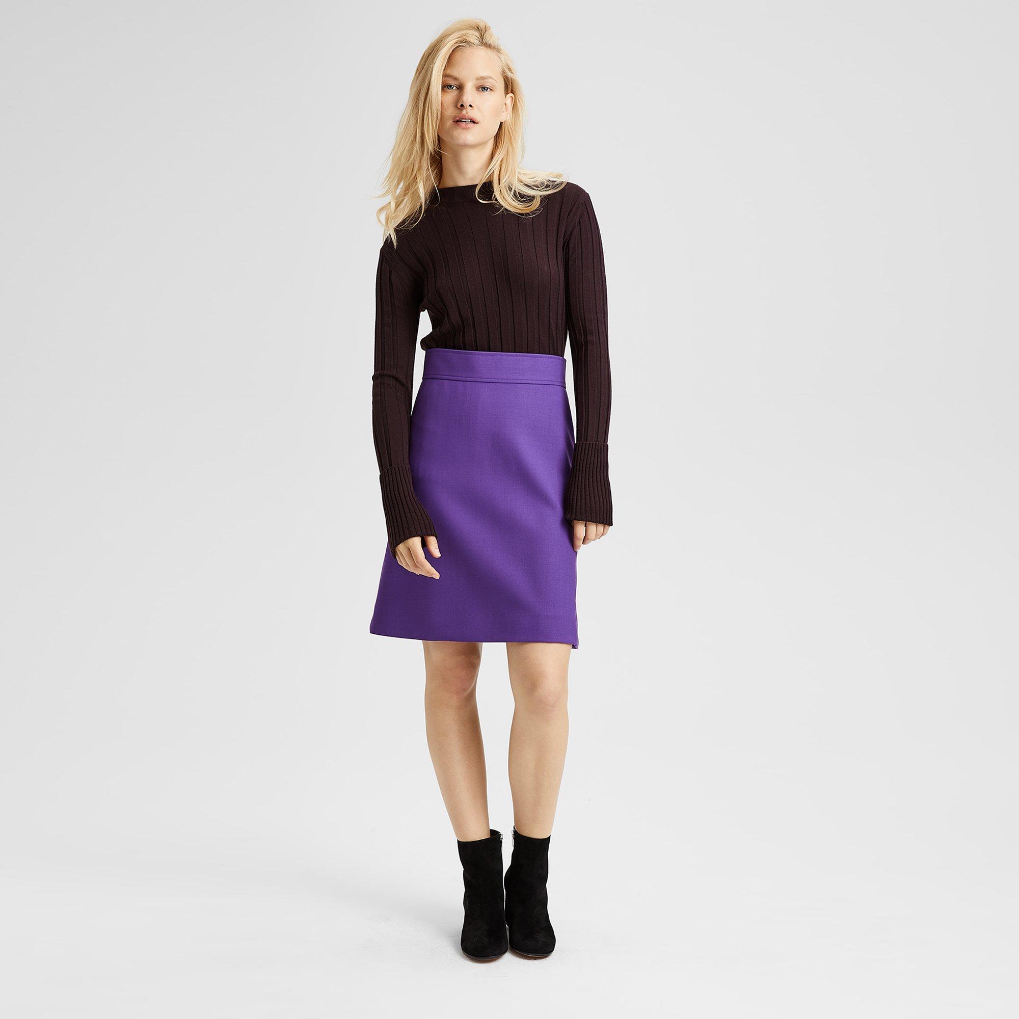 Double-Faced High-Waisted Mini Skirt