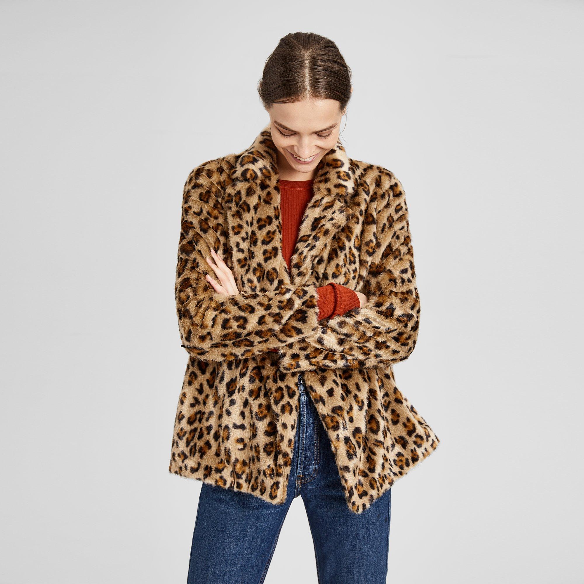 Theory Official Site Faux Leopard Relaxed Jacket