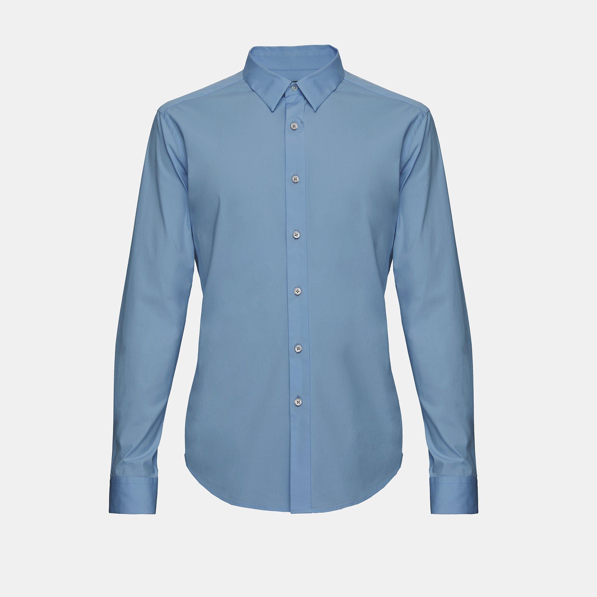 Stretch Cotton Clean Placket Shirt
