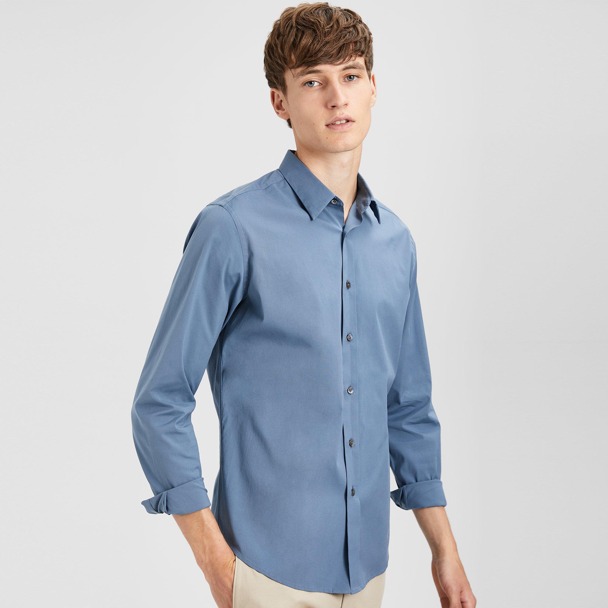 Stretch Cotton Clean Placket Shirt