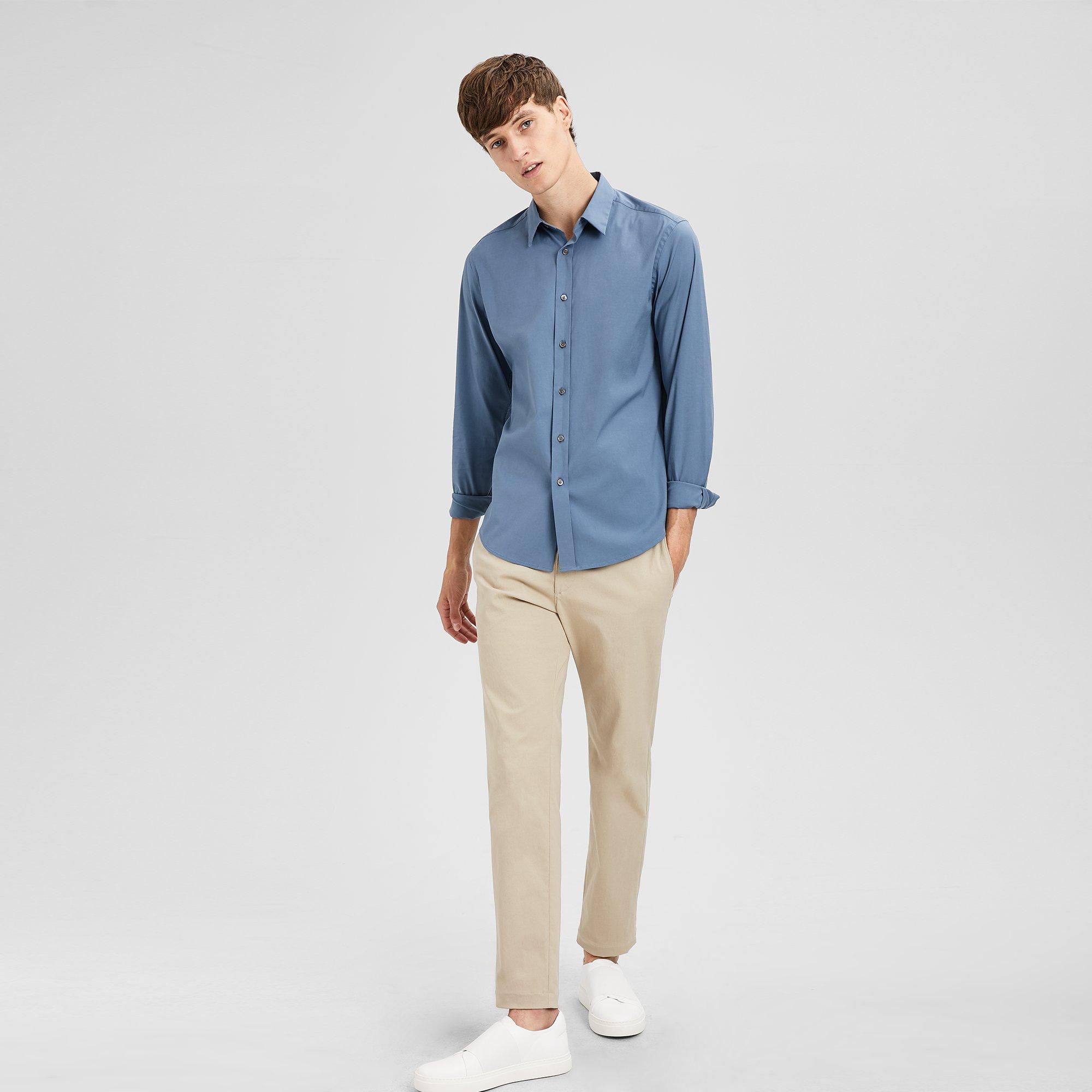Stretch Cotton Clean Placket Shirt