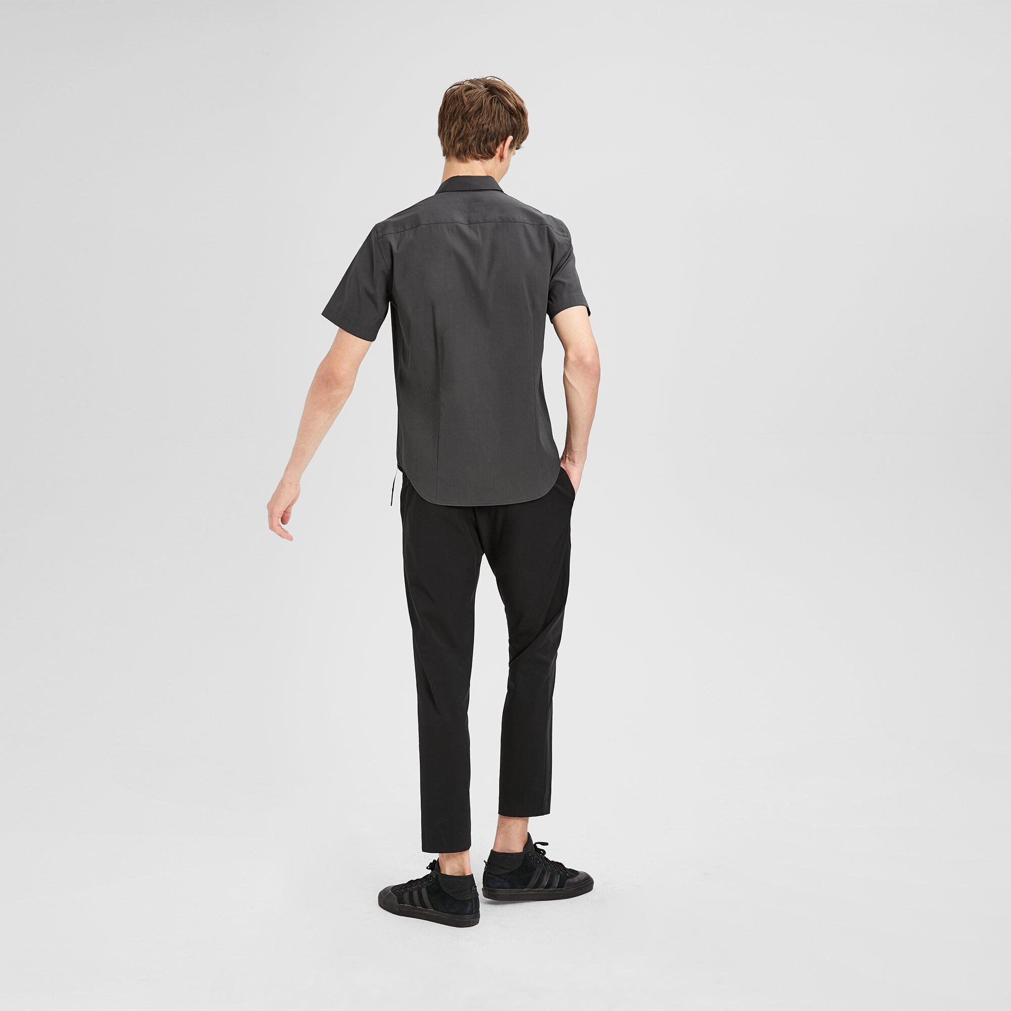 Clean Placket Short-Sleeve Shirt