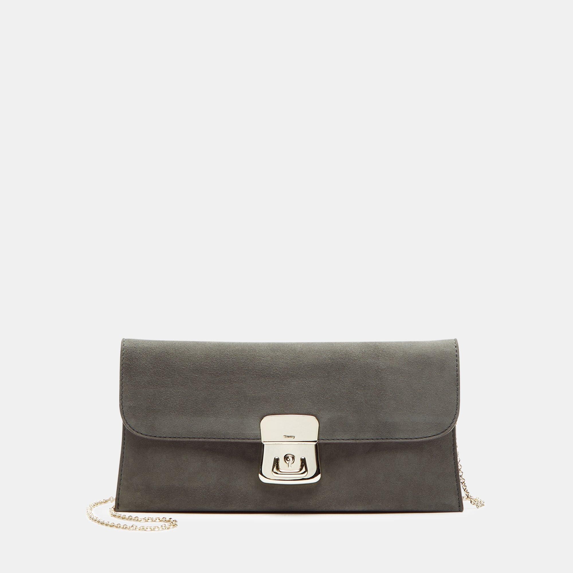 Theory Official Site | Beekman Clutch in Suede