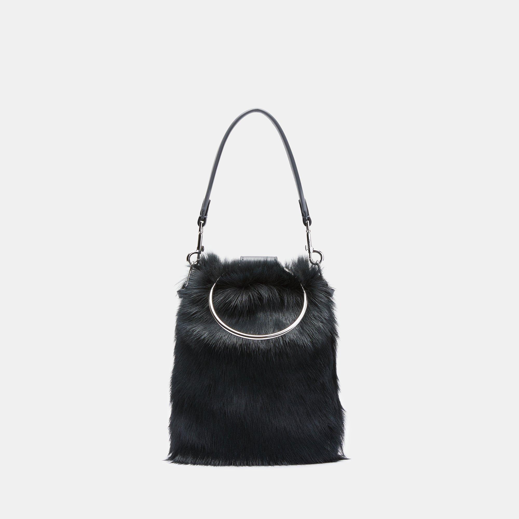 Shearling Post Small Soft Pouch