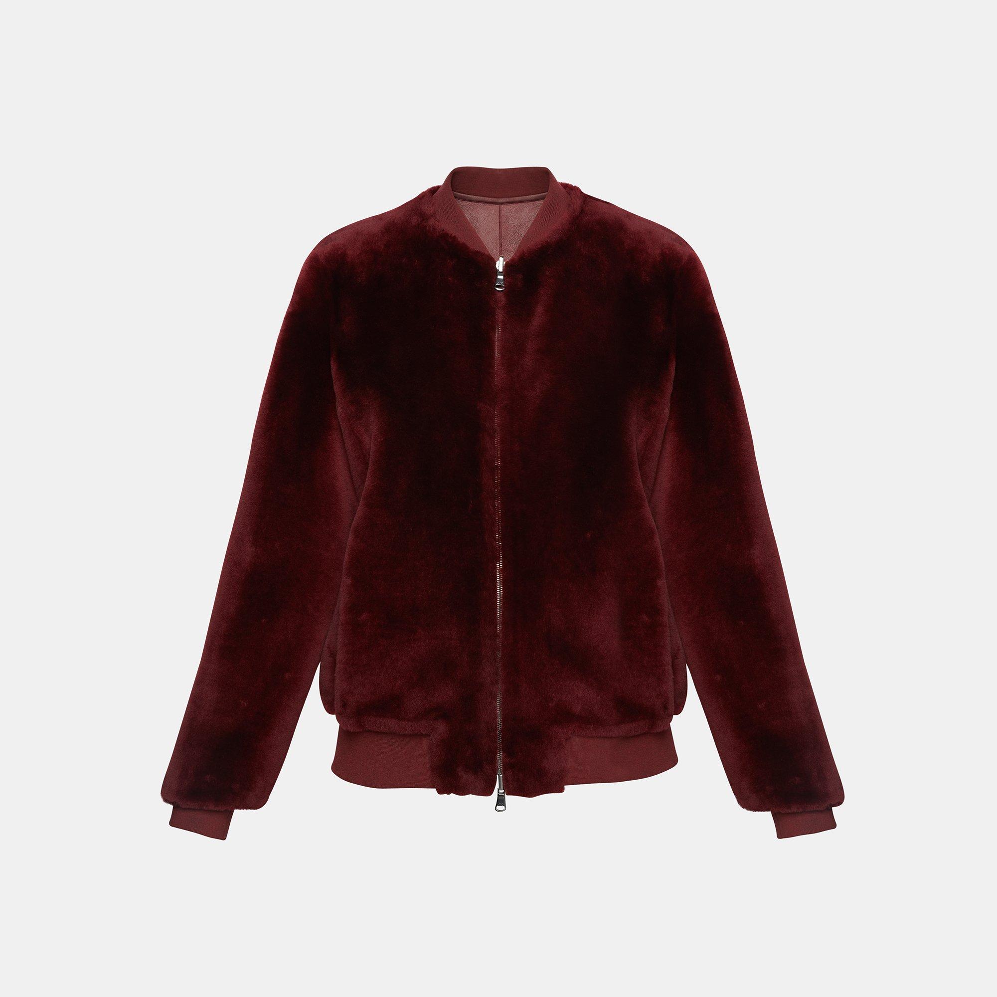 Reversible Shearling Bomber Jacket