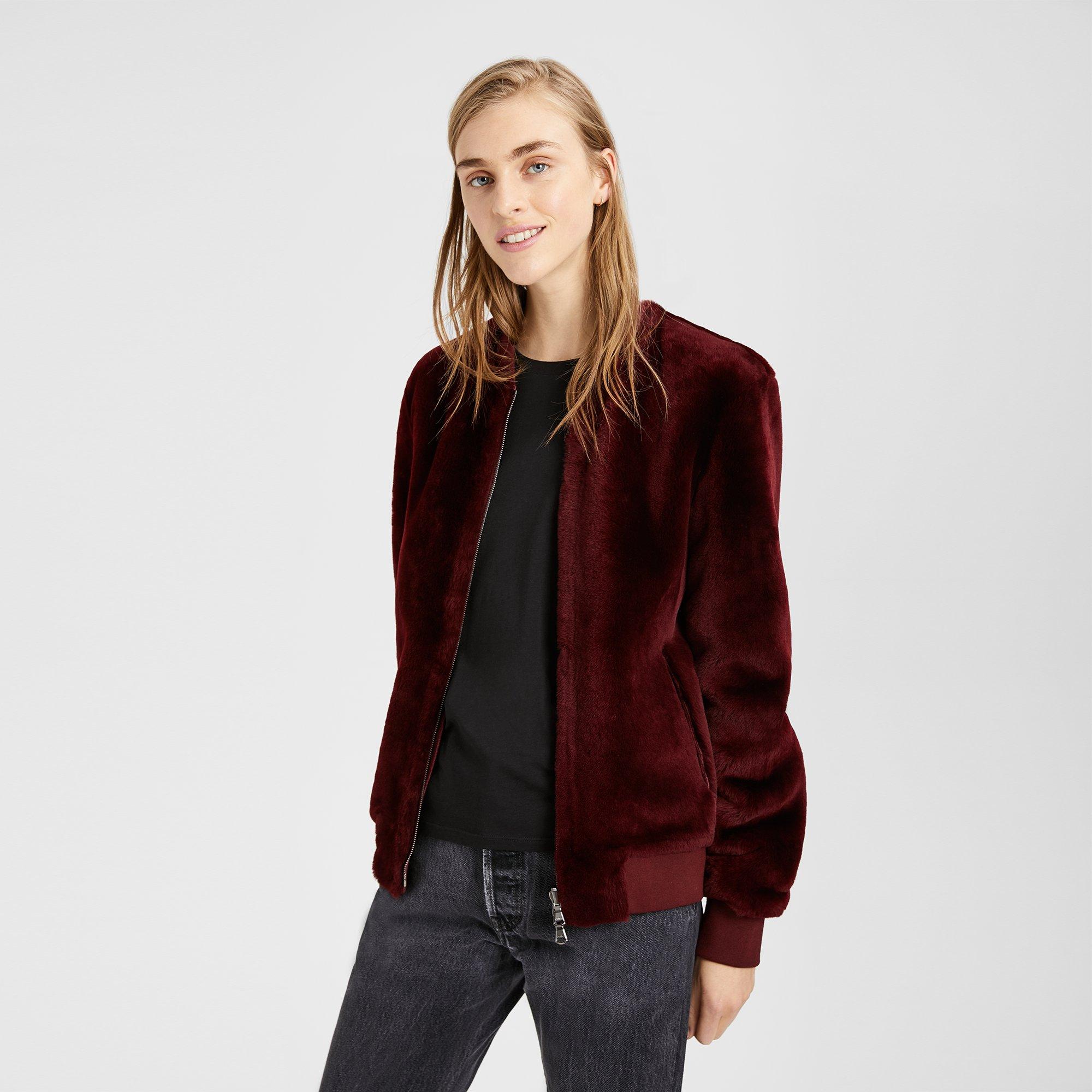 Reversible Shearling Bomber Jacket