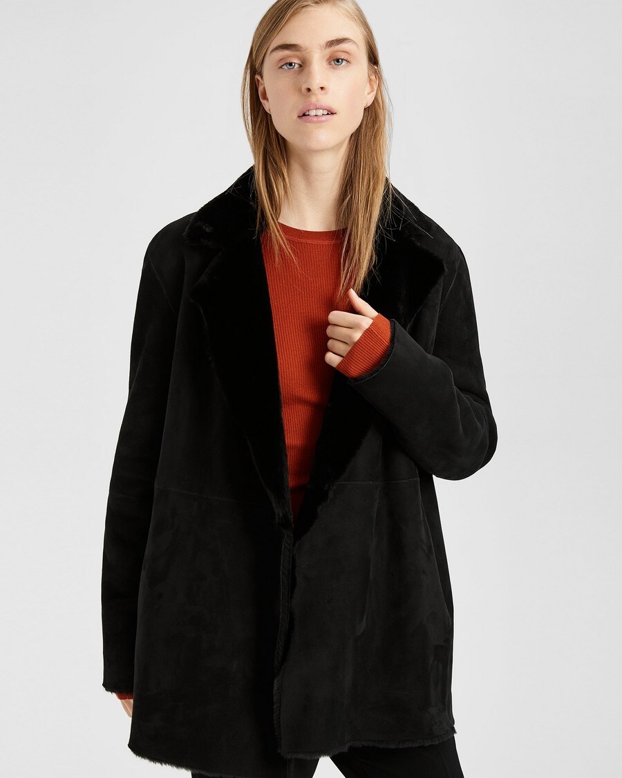 Theory Official Site | Reversible Shearling Clairene Jacket