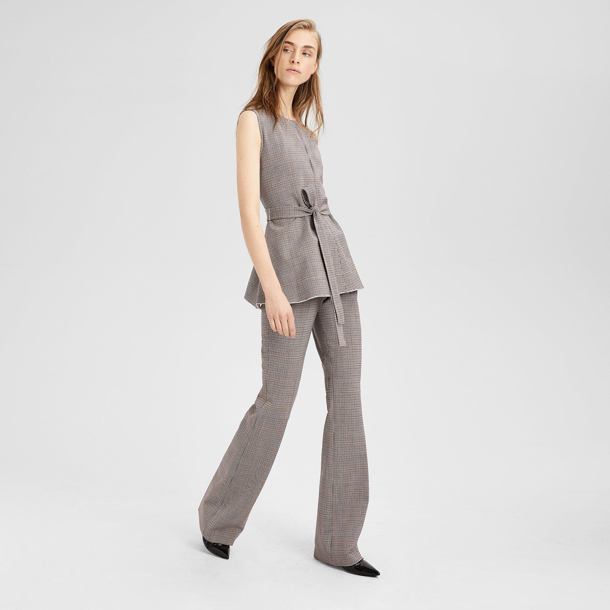 Stretch Wool Flare Pant