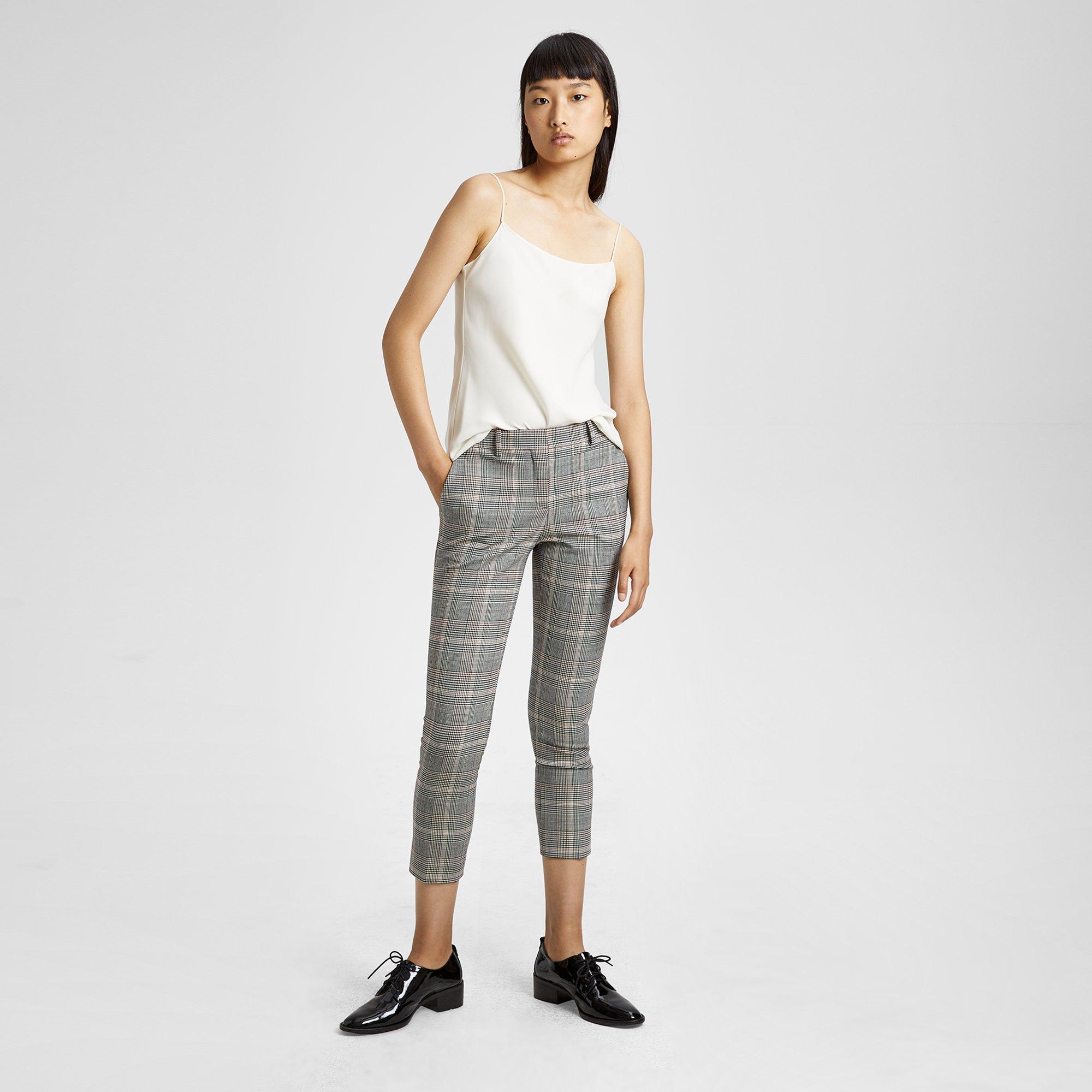 Plaid Classic Slim Crop Pant