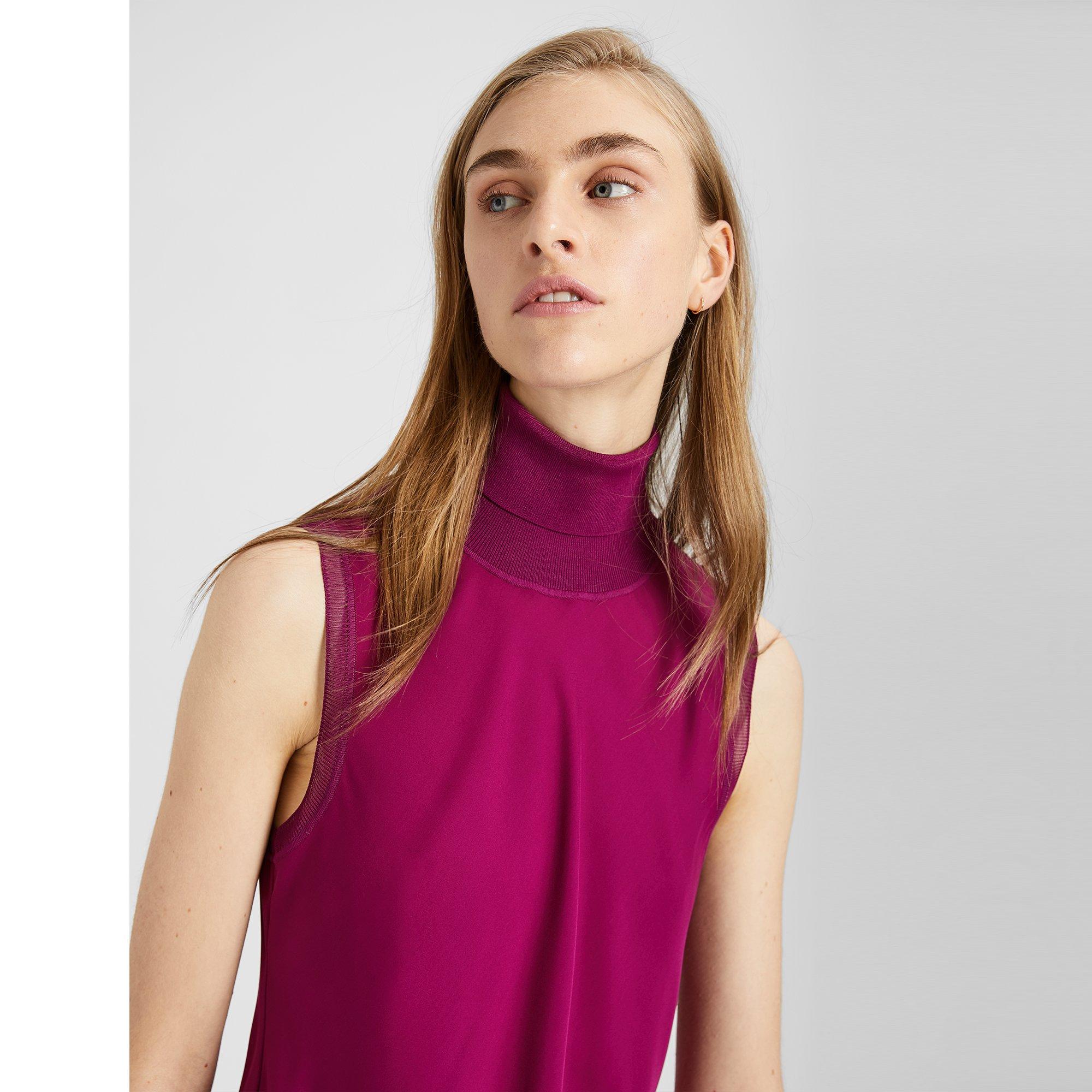 Silk Bias Turtleneck