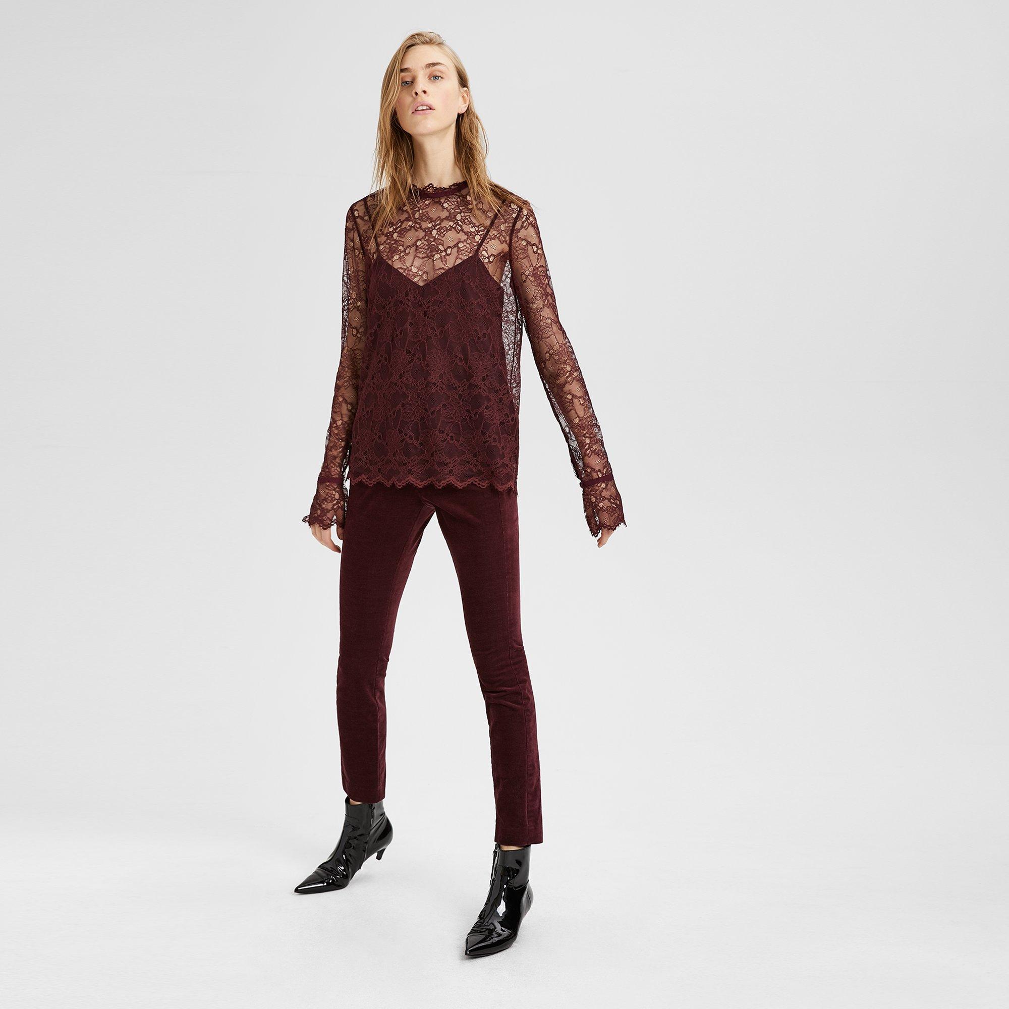 Stretch Velvet Skinny Pant