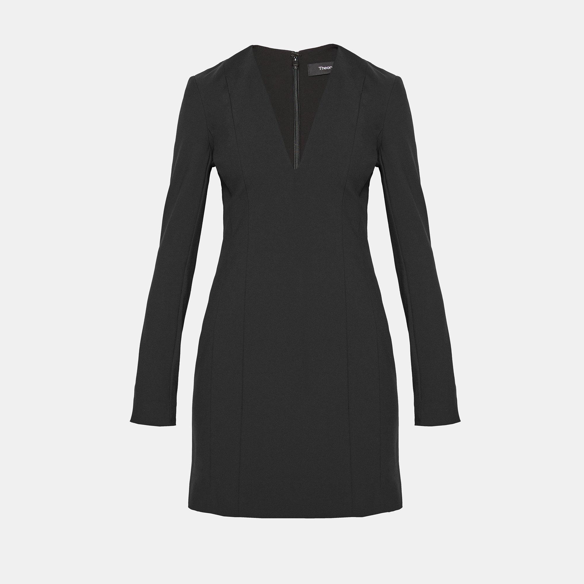Bi-Stretch V-Neck Mini Dress