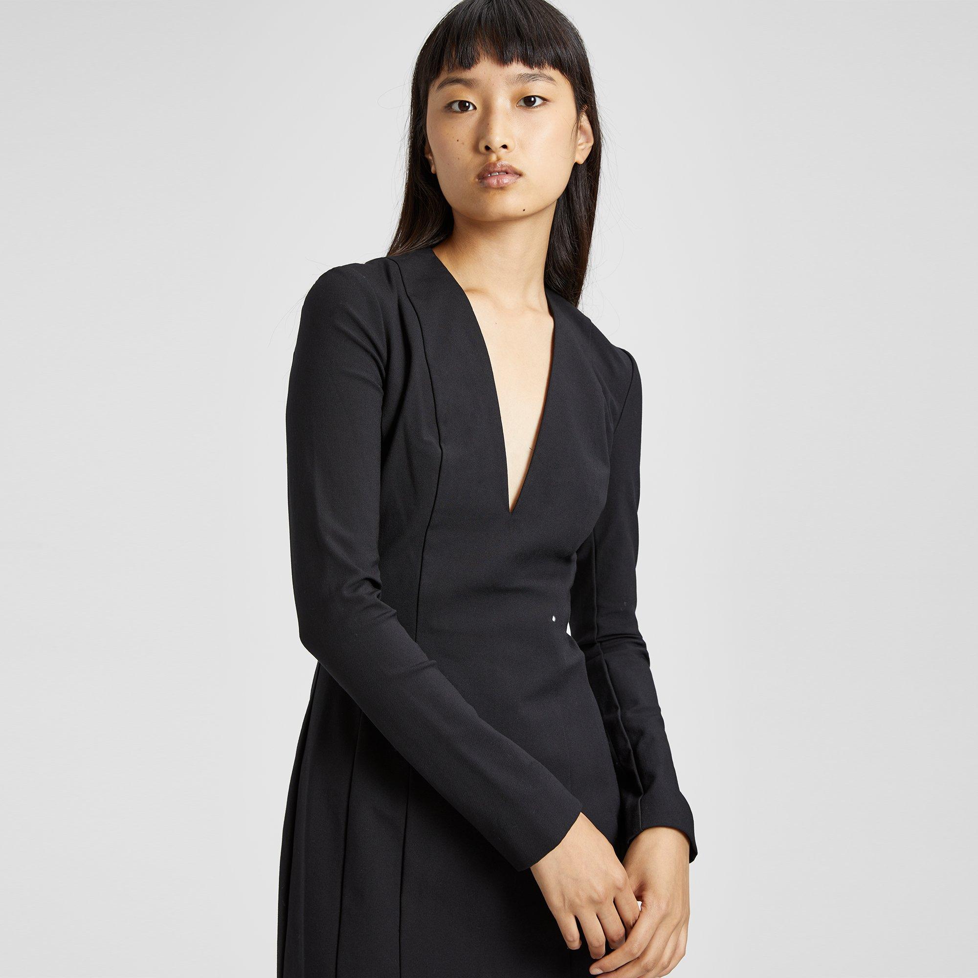 Bi-Stretch V-Neck Mini Dress