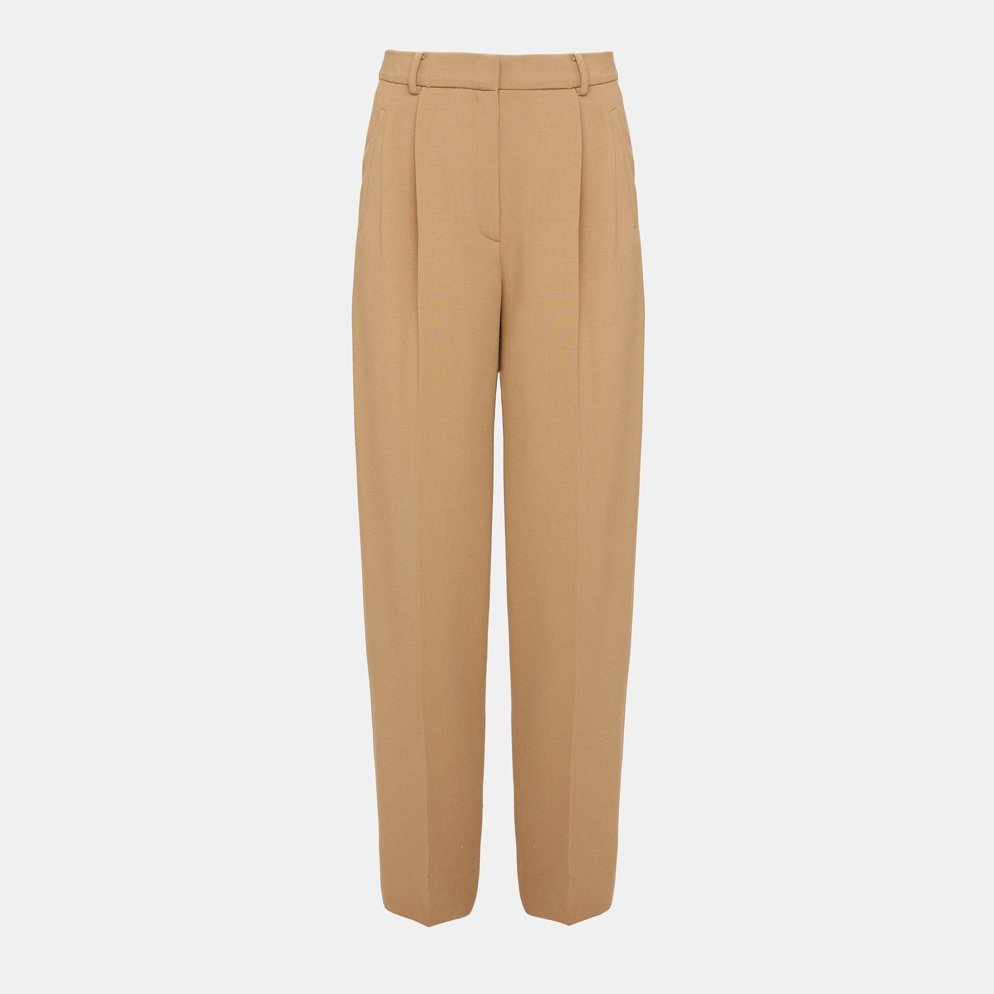 Stretch Wool Pleated High-Waist Pant | Theory