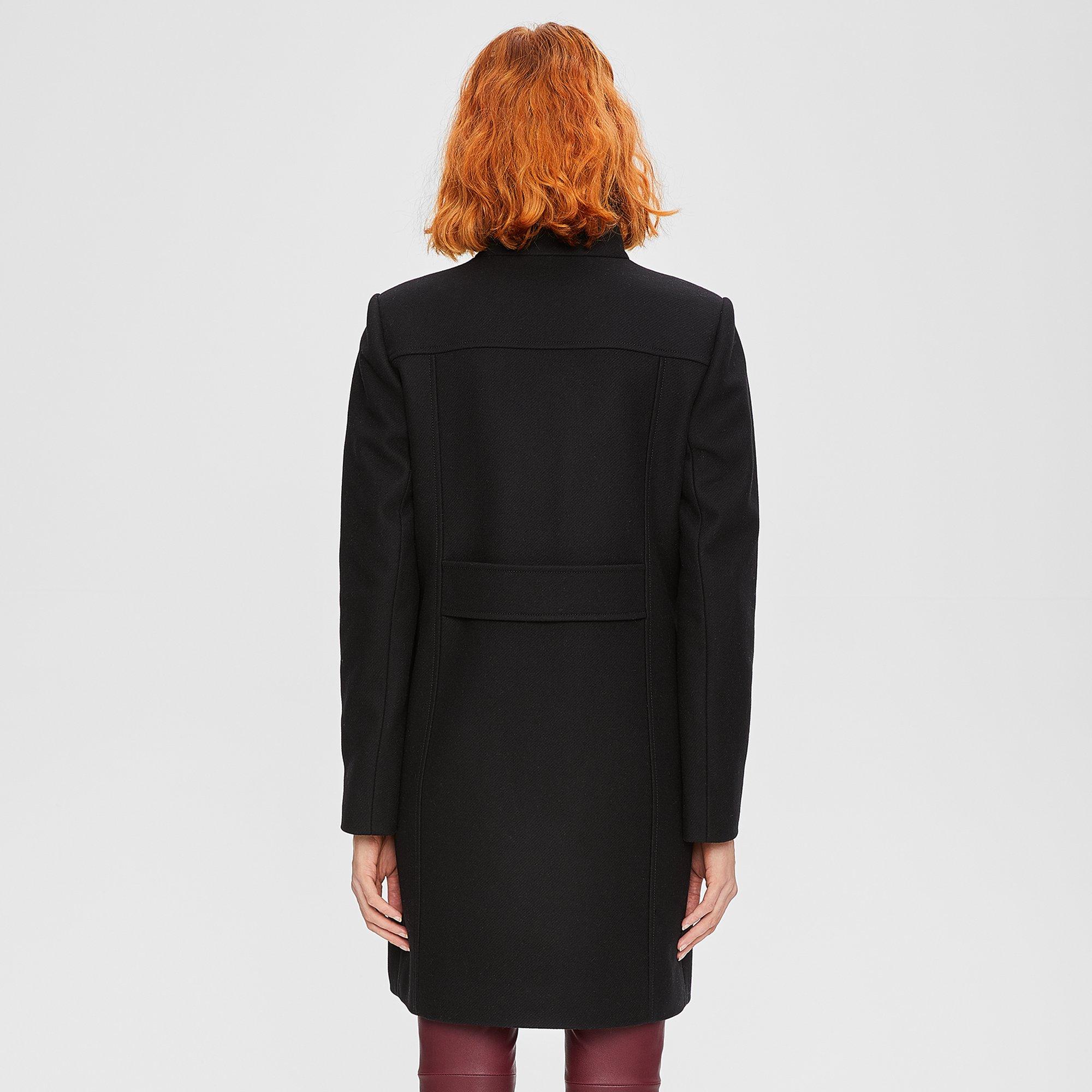 Wool-Cashmere Stand Collar Coat
