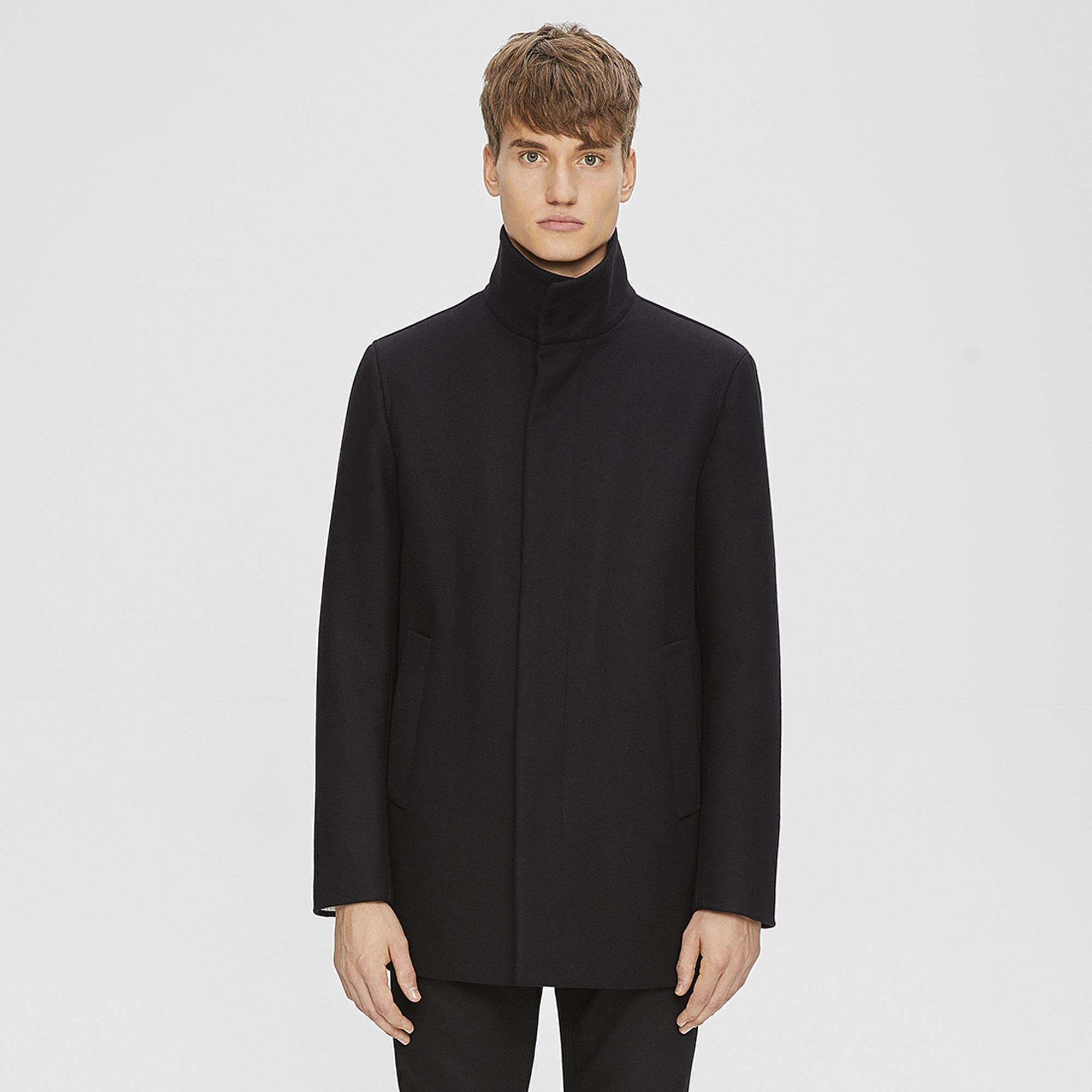 Wool Stand Collar Coat