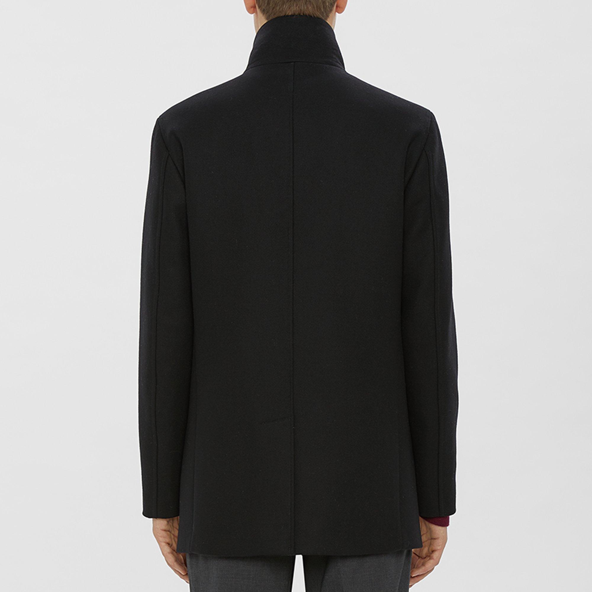 Wool Stand Collar Coat