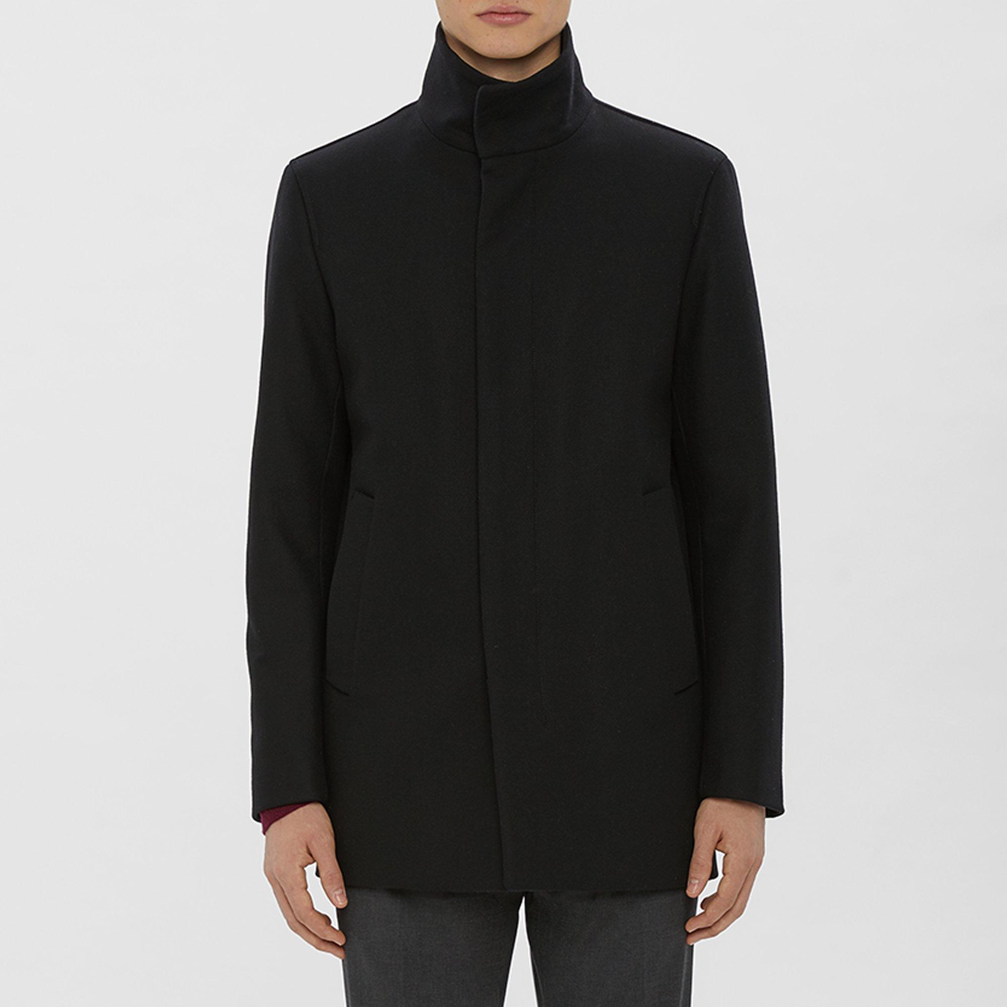 Wool Stand Collar Coat