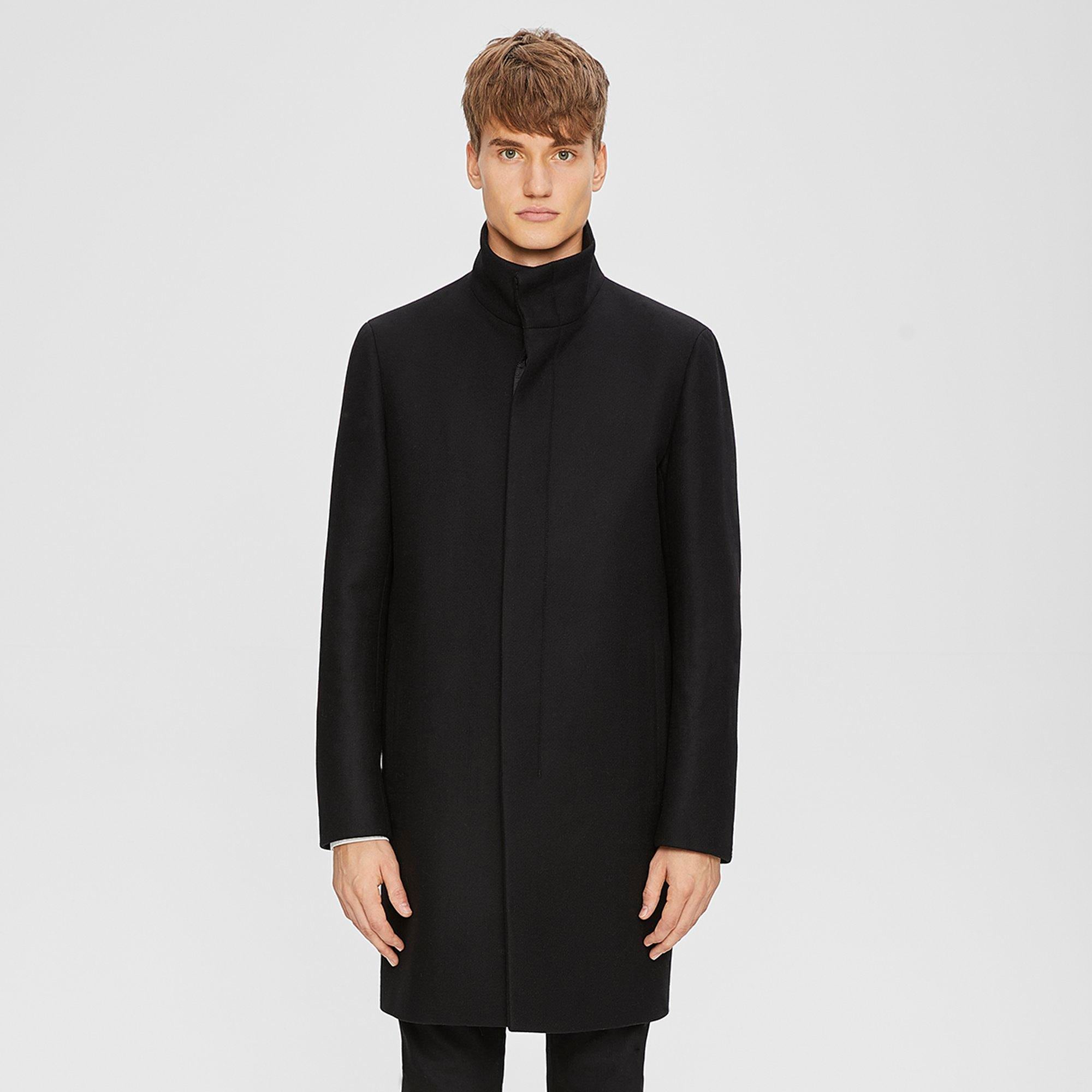 Wool Stand-Collar Coat
