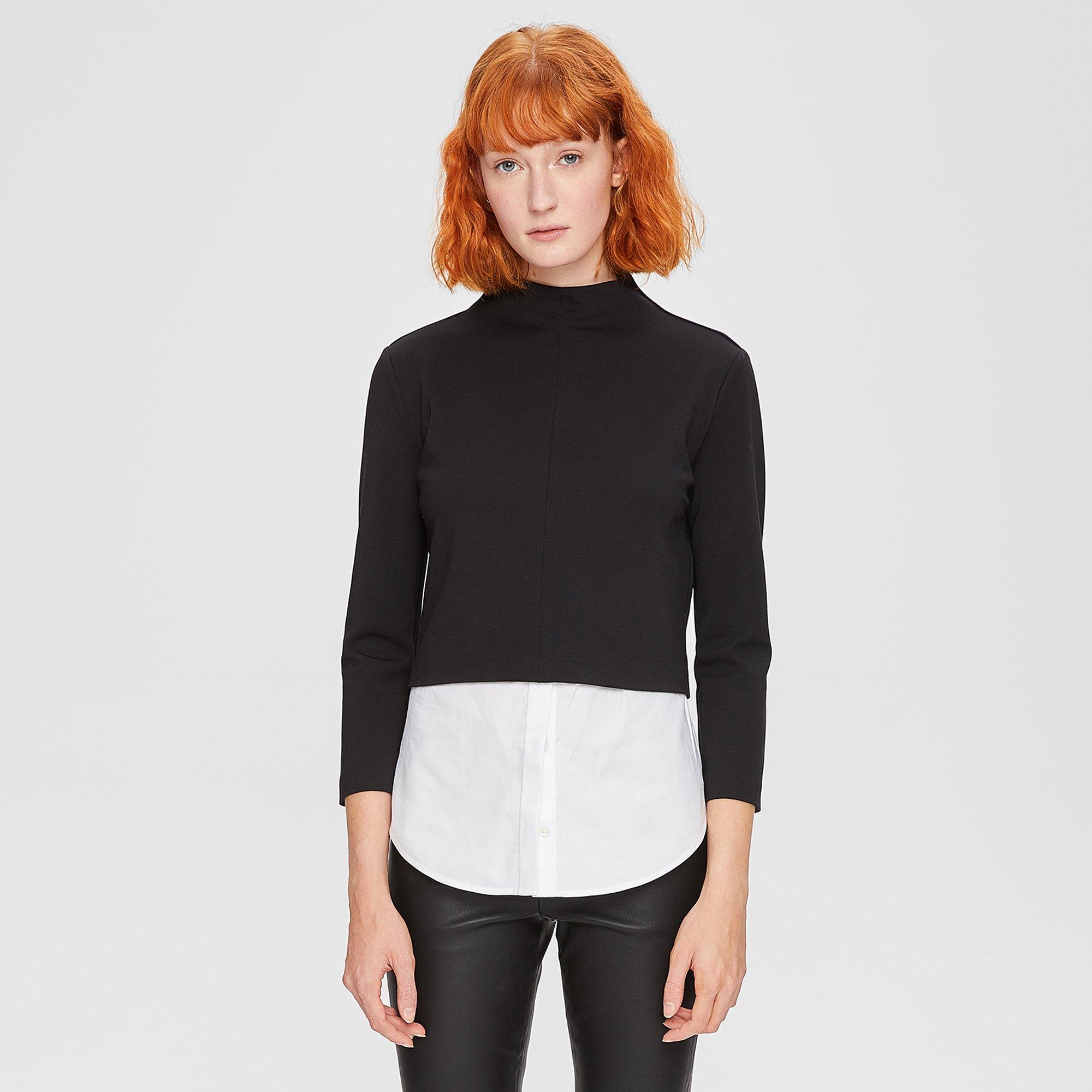 Stretch Ponte Combo Top