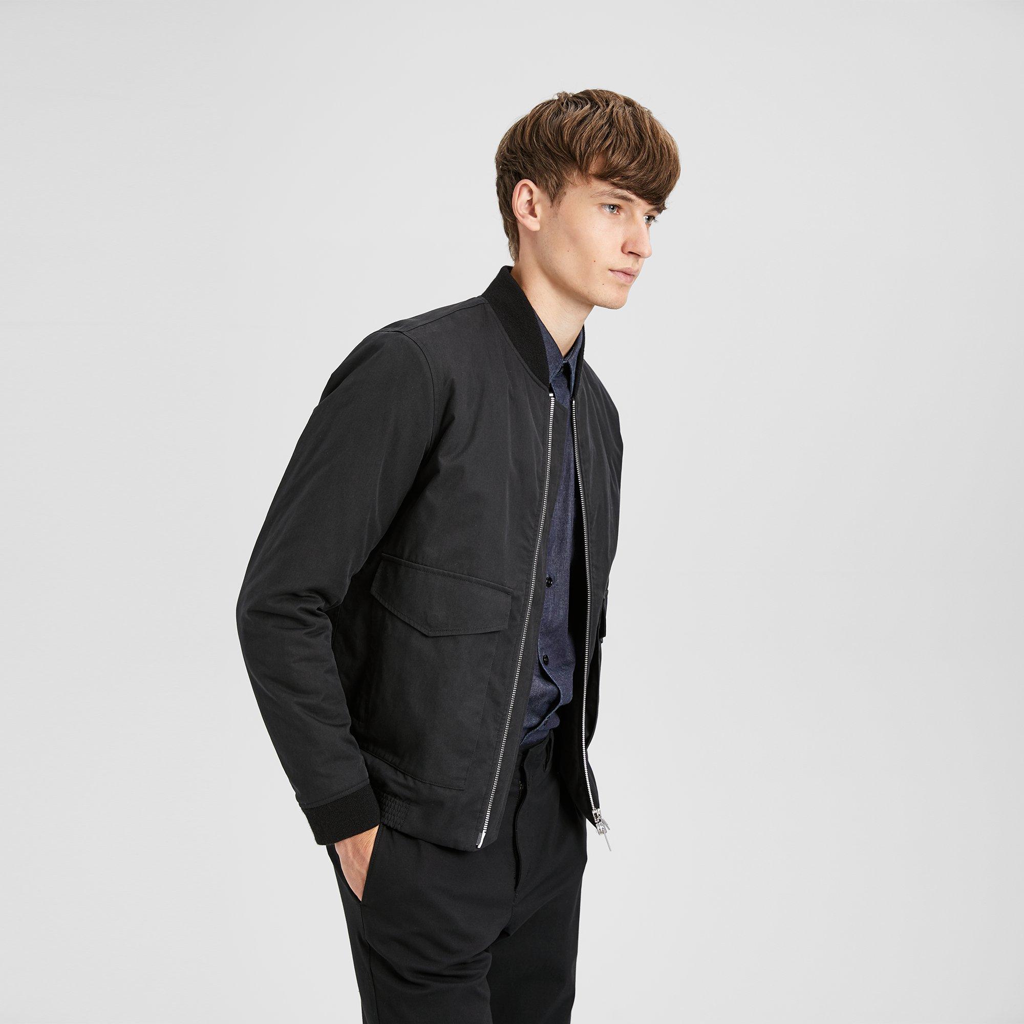 Cotton Canvas Bomber Jacket
