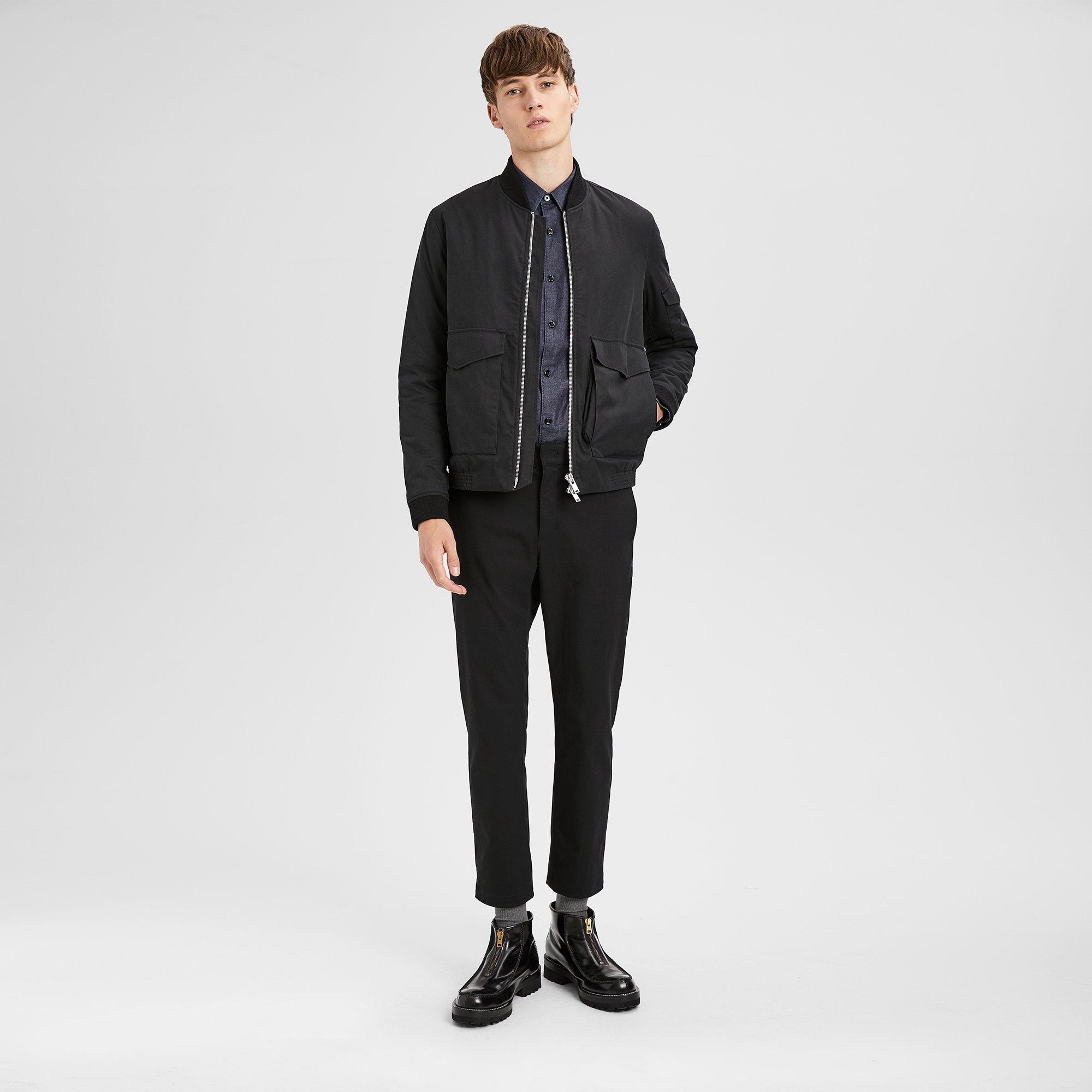 Cotton Canvas Bomber Jacket