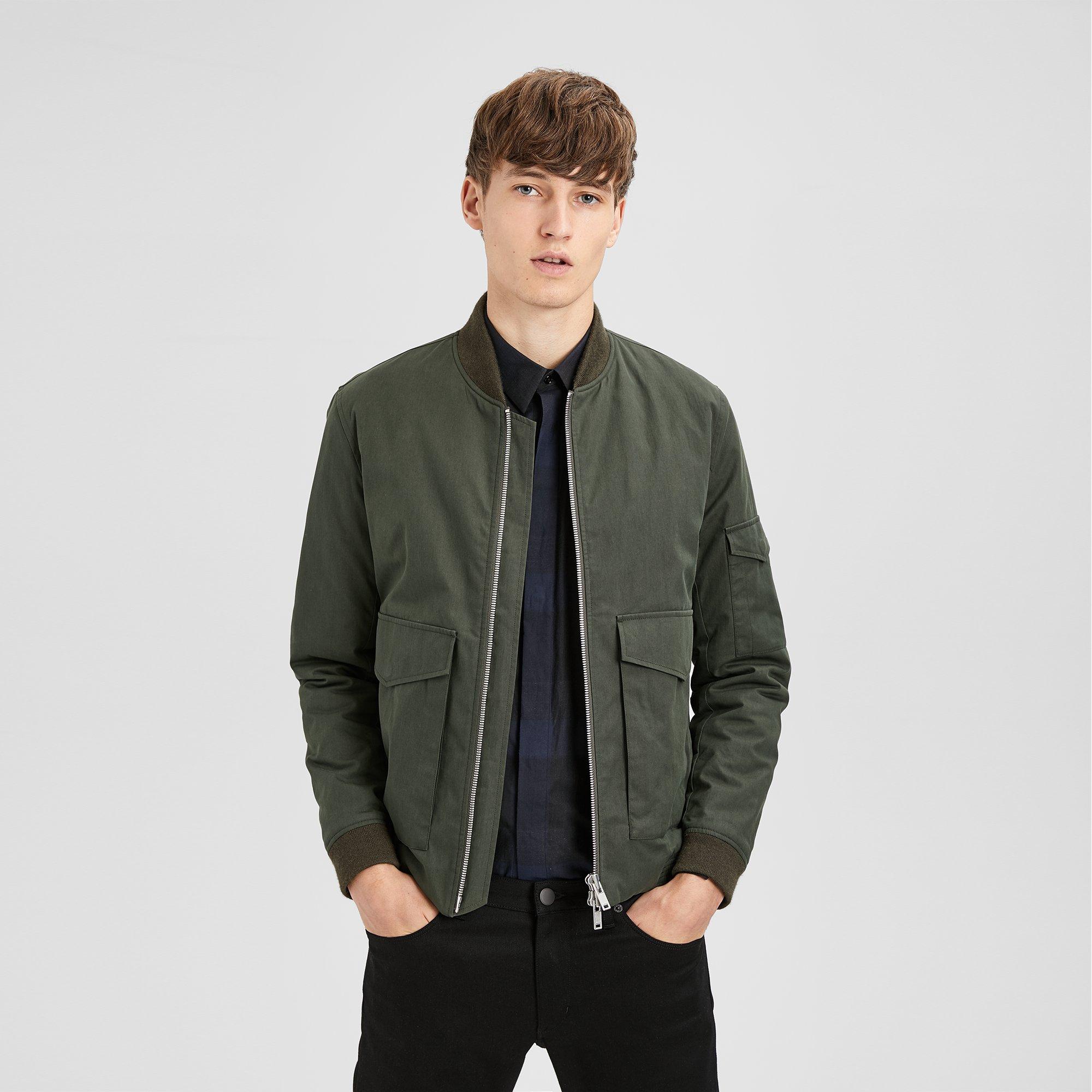 Cotton Canvas Bomber Jacket