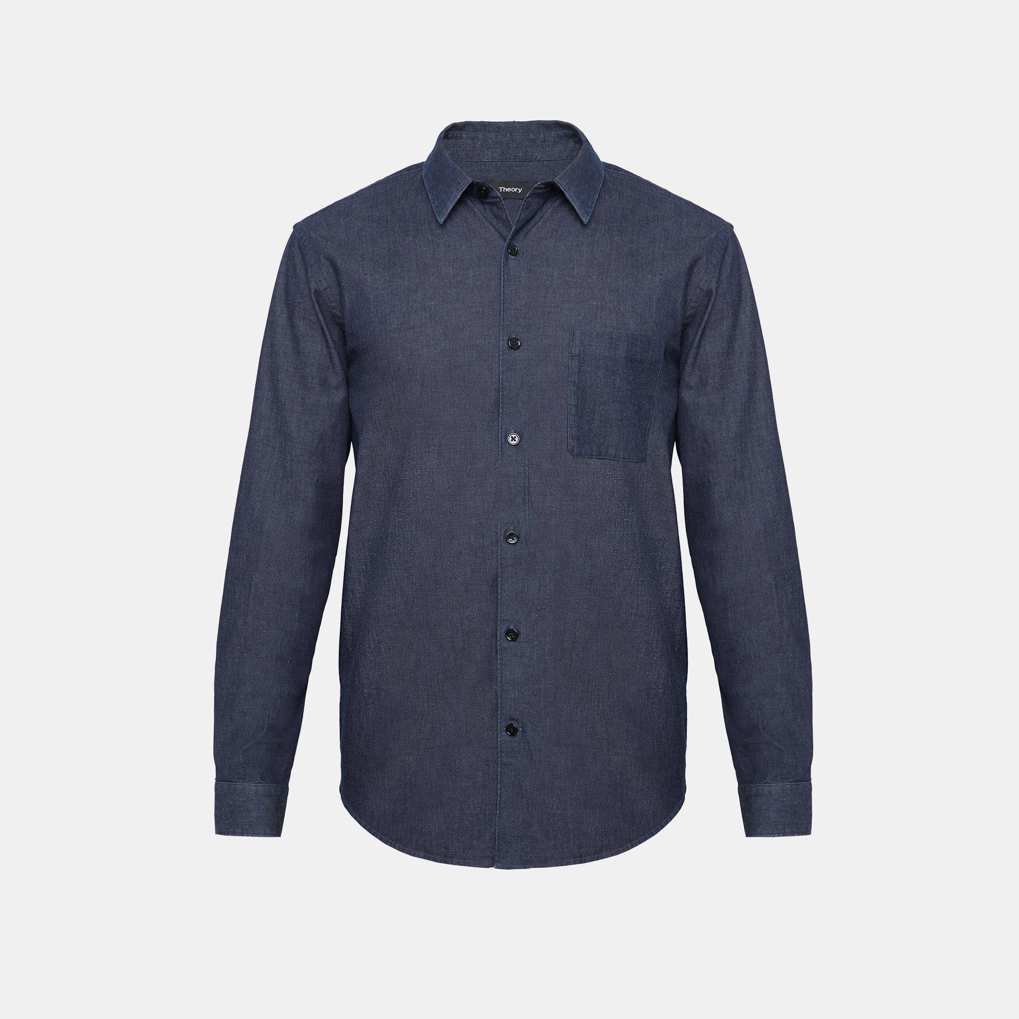 Relaxed Indigo Cotton Shirt