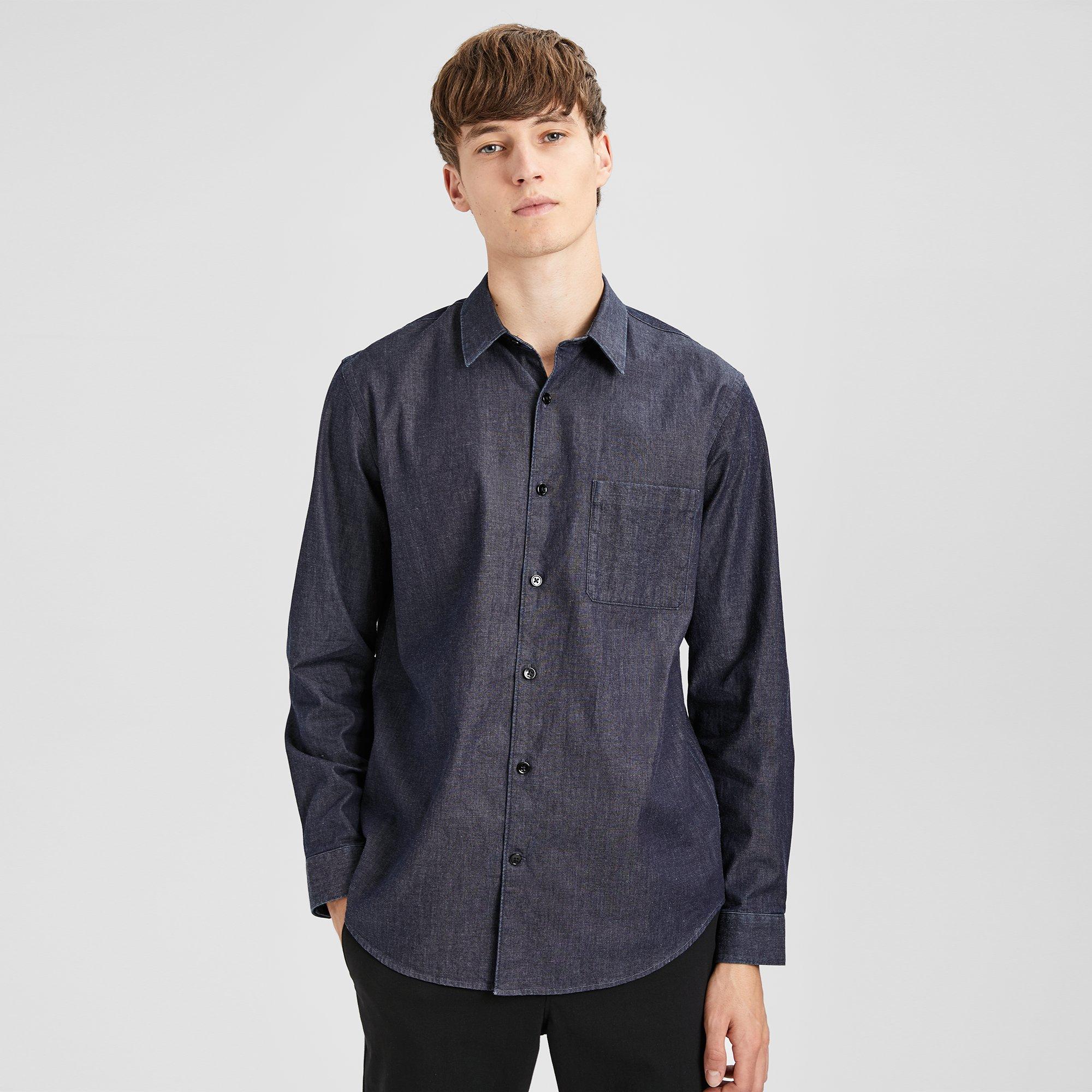 Relaxed Indigo Cotton Shirt