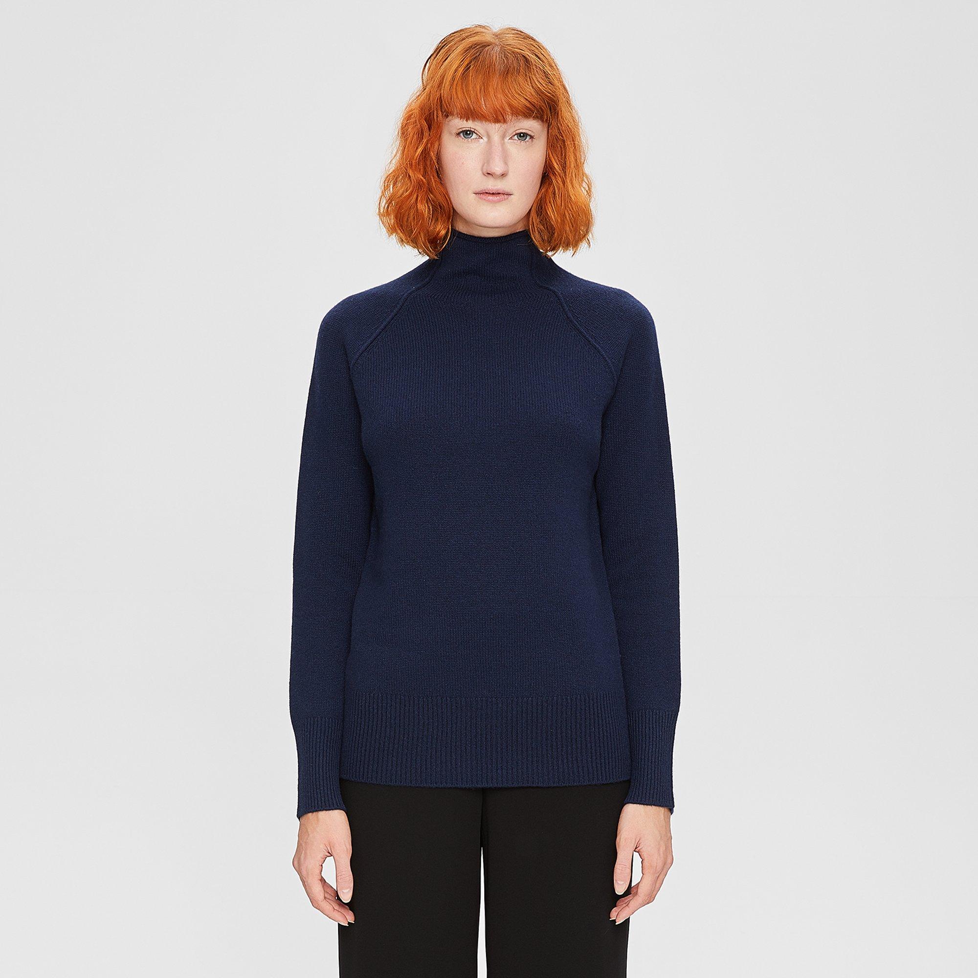 Cashmere Relaxed Roll-Edge Sweater