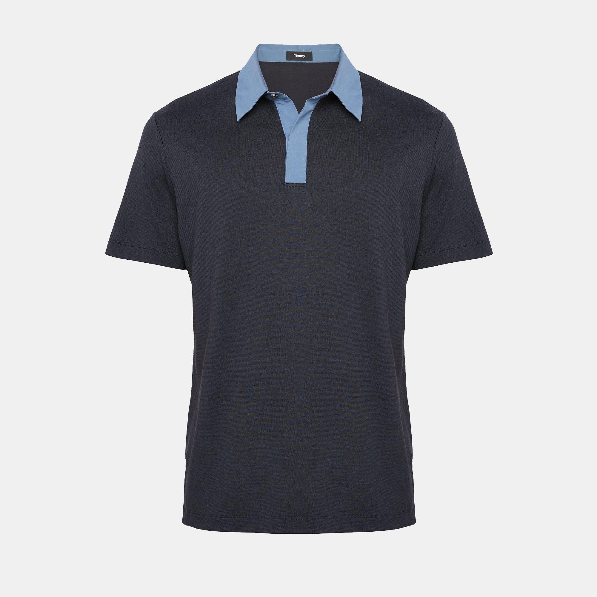 Contrast-Collar Polo
