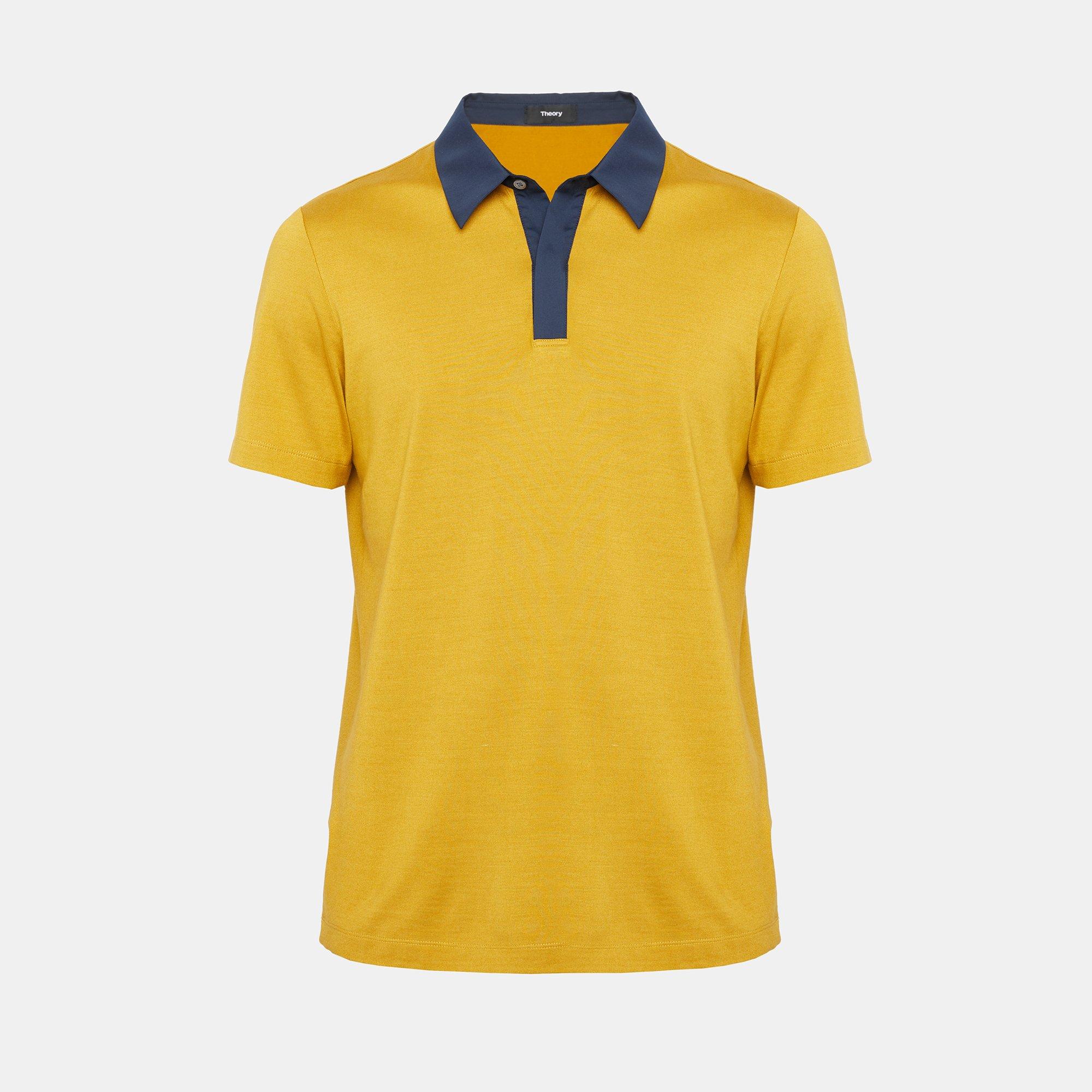 Contrast-Collar Polo