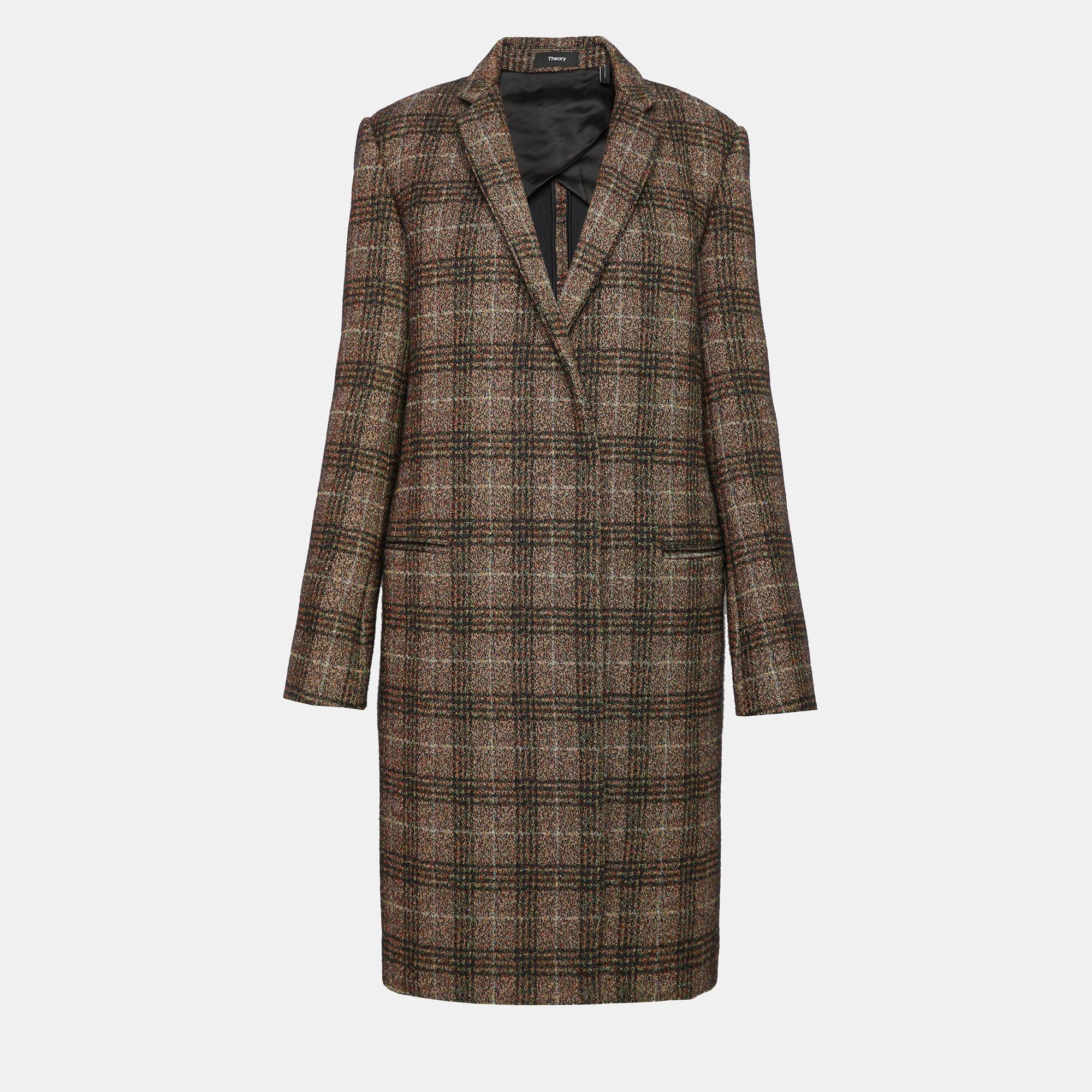 Wool Plaid Essential Coat